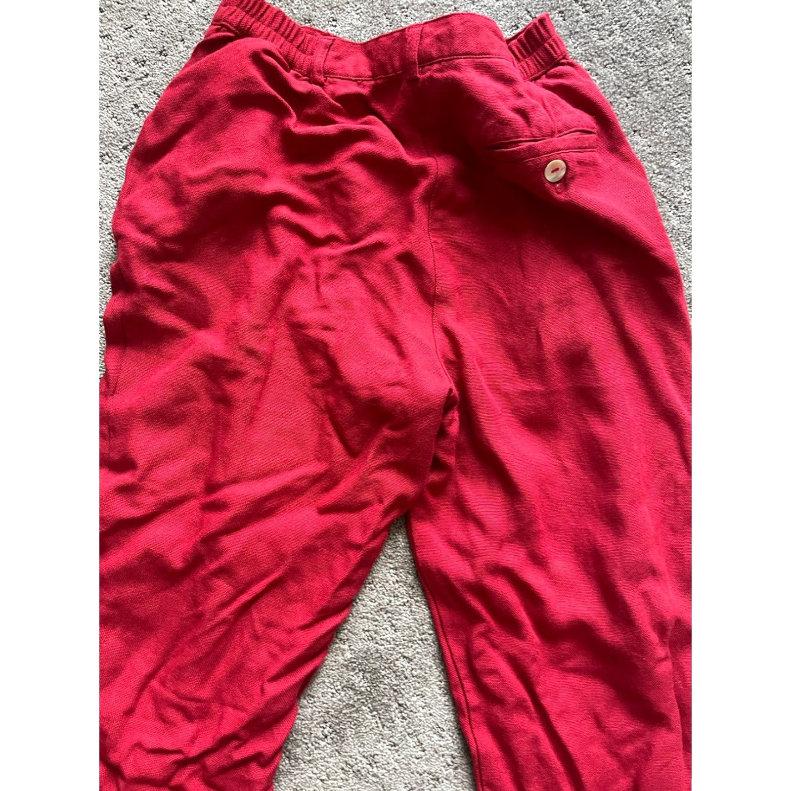 Talbots Talbots Pants Women 6P Red Linen Blend Dress Pants Stretch 27in Inseam Petites Casual Modern Womens Size 28" / US 6 / IT 42 - 4 Thumbnail
