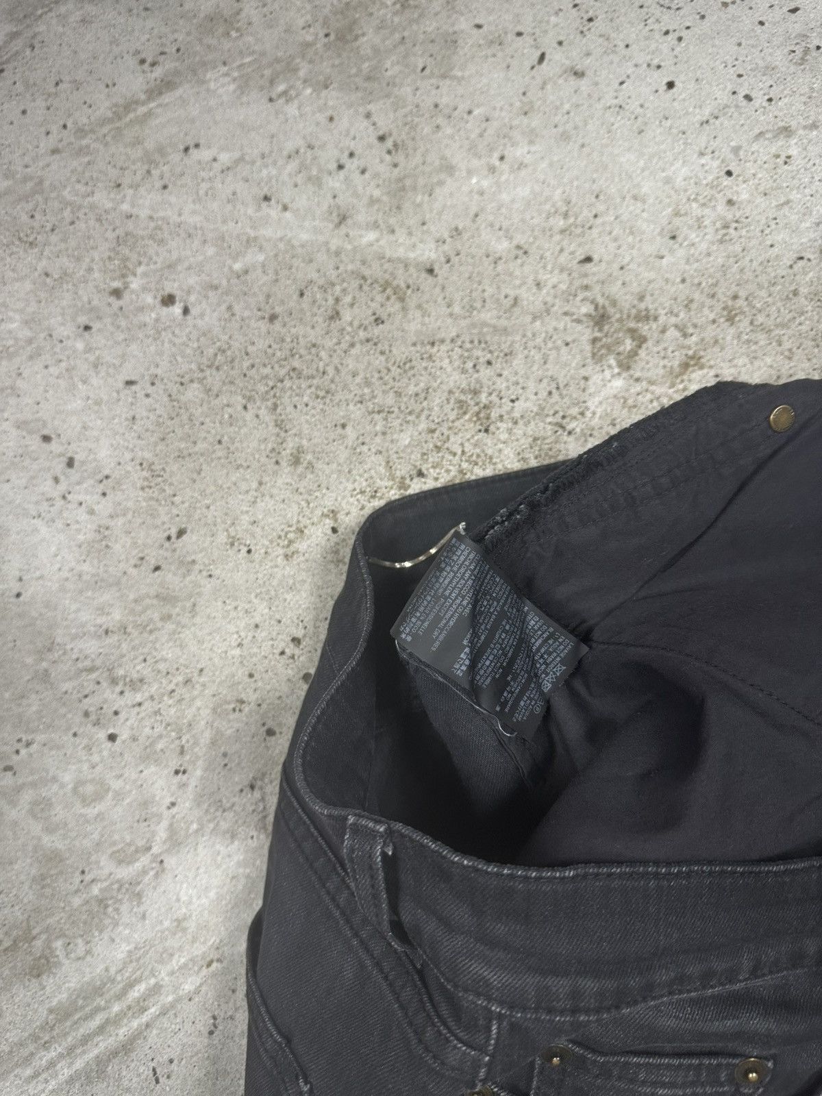 Saint Laurent Paris Saint Laurent Paris SS20 Black ‘D21’ Waxed Whiskers Skinny Size US 29 - 17 Thumbnail