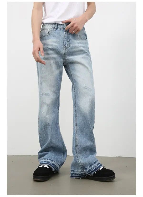Japanese Brand Eri High street men's loose straight versatile flared jeans Size US 32 / EU 48 - 5 Thumbnail