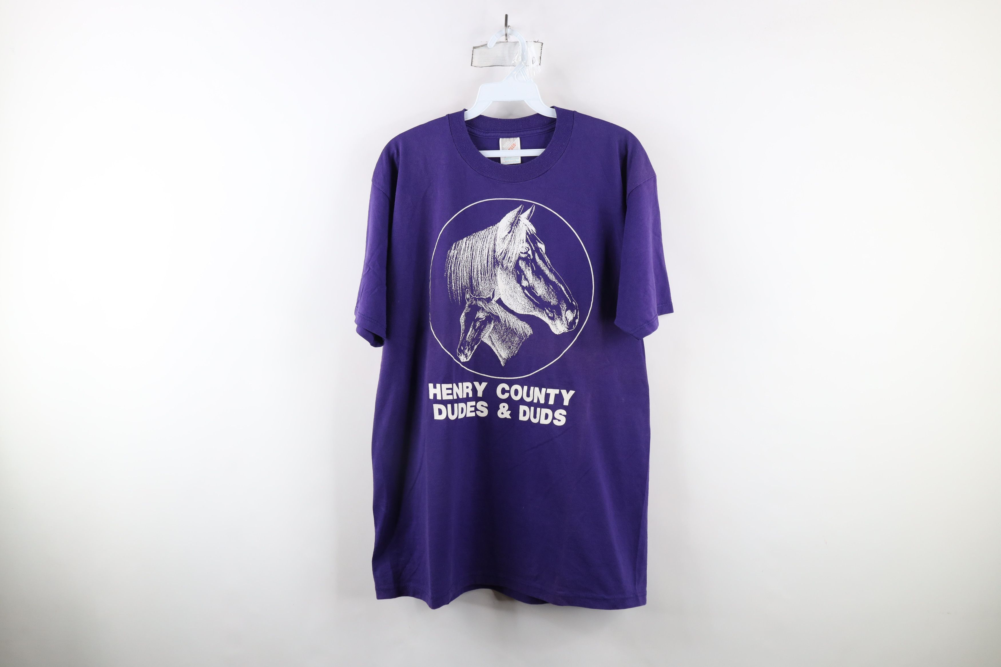 Vintage Vintage 90s Streetwear County Dudes & Duds Horse T-Shirt USA Size US L / EU 52-54 / 3 - 1 Thumbnail