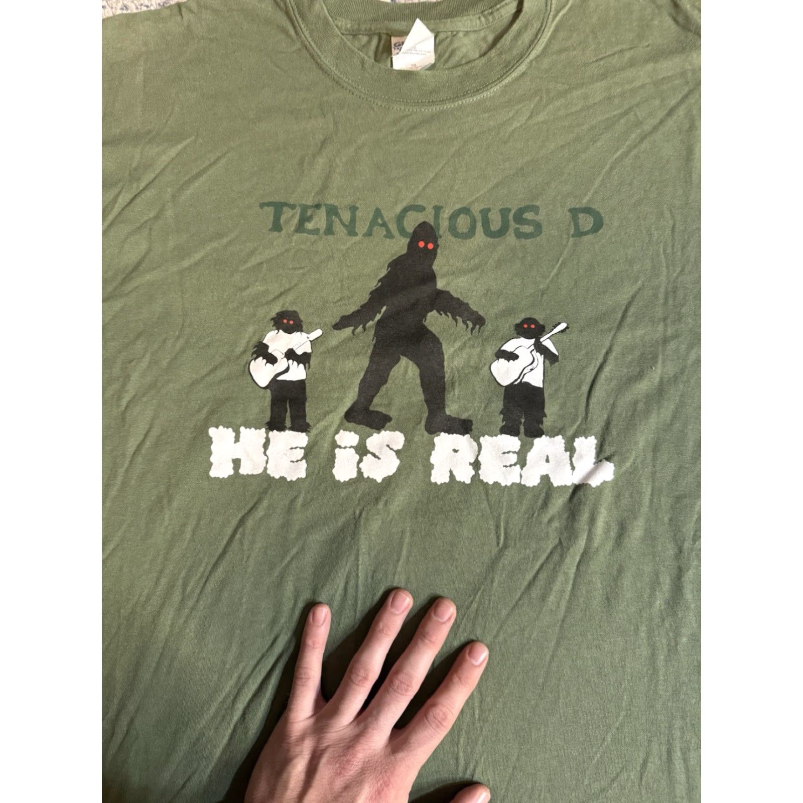 Gildan VINTAGE Tenacious D He Is Real Fall Trek Tour T Shirt XL Black Cotton Crew Neck Short Sleeve Gildan Logo Rock 2000s Men Mens T-Shirt Size US XL / EU 56 / 4 - 2 Thumbnail