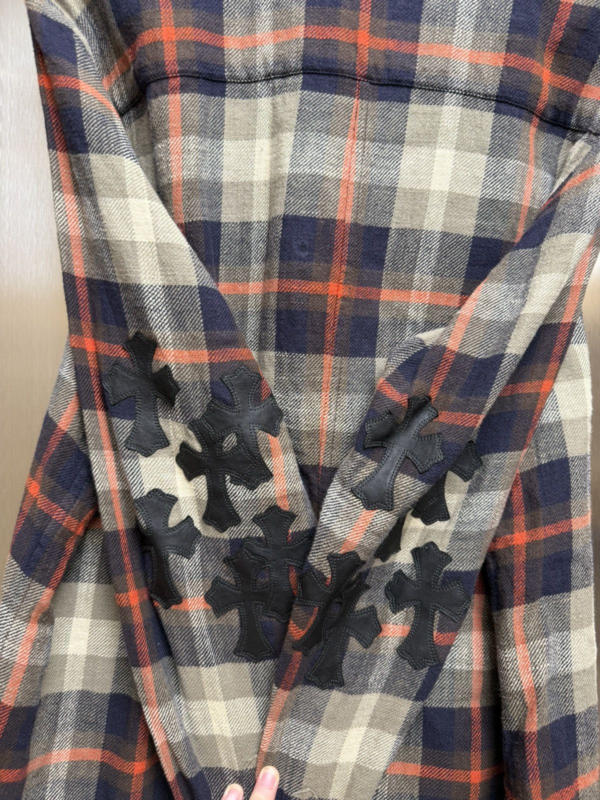 Chrome Hearts Chrome hearts 14 cross patches buttons up shirt Size US XL / EU 56 / 4 - 4 Thumbnail