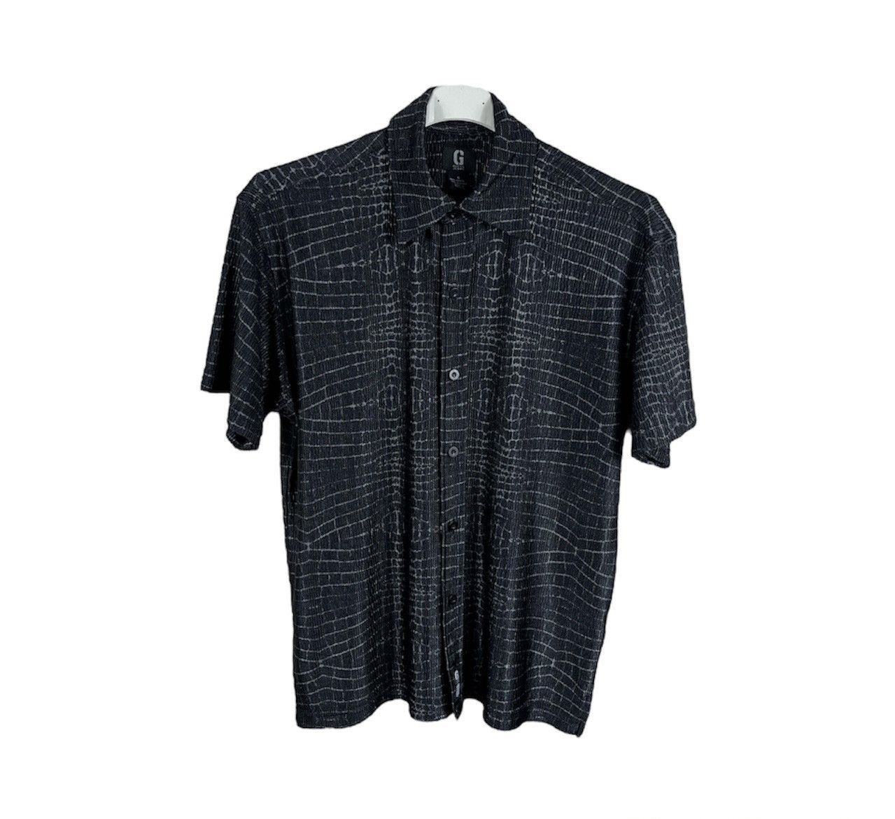 Guess × Vintage Vintage Guess USA nylon crocodile skin short sleeve shirt Size US S / EU 44-46 / 1 - 1 Thumbnail
