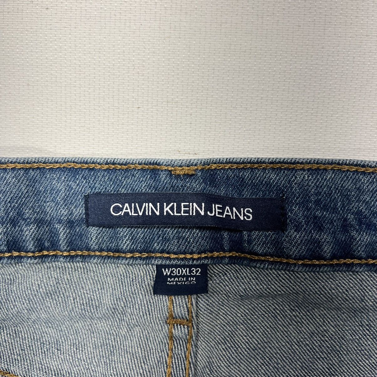 Calvin Klein Calvin Klein Jeans Blue Slim Fit Distressed Regular Denim Size US 30 / EU 46 - 10 Thumbnail