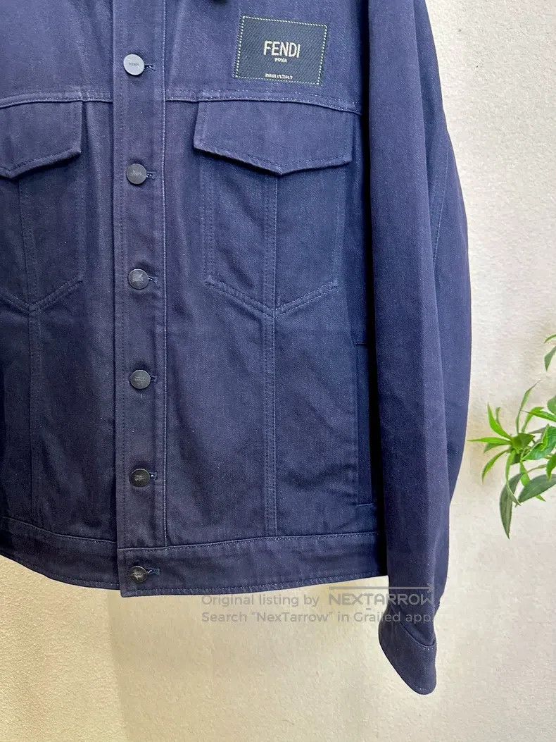 Fendi Fendi Logo Workwear Jacket Denim Outerwear Size US M / EU 48-50 / 2 - 5 Thumbnail