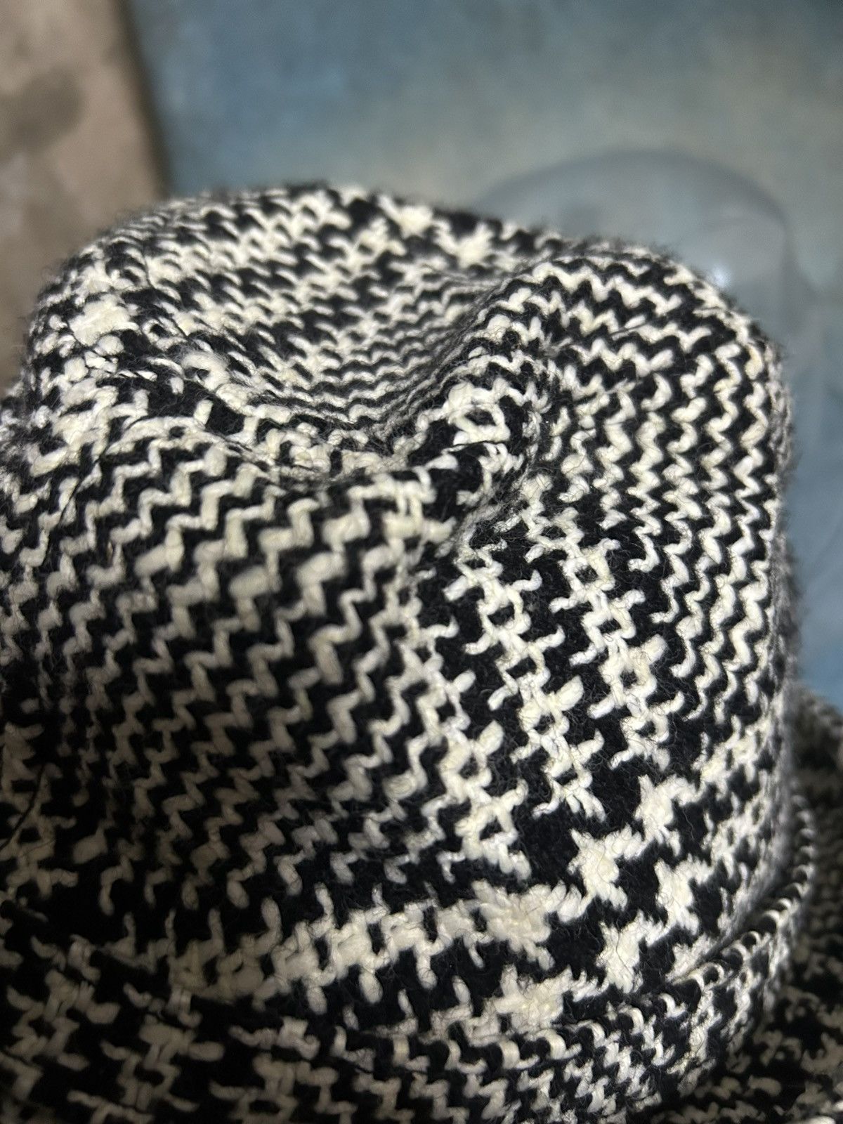 Vintage New York Hat Co. Wool Blend Houndstooth Pork Pie Hat Size ONE SIZE - 6 Thumbnail