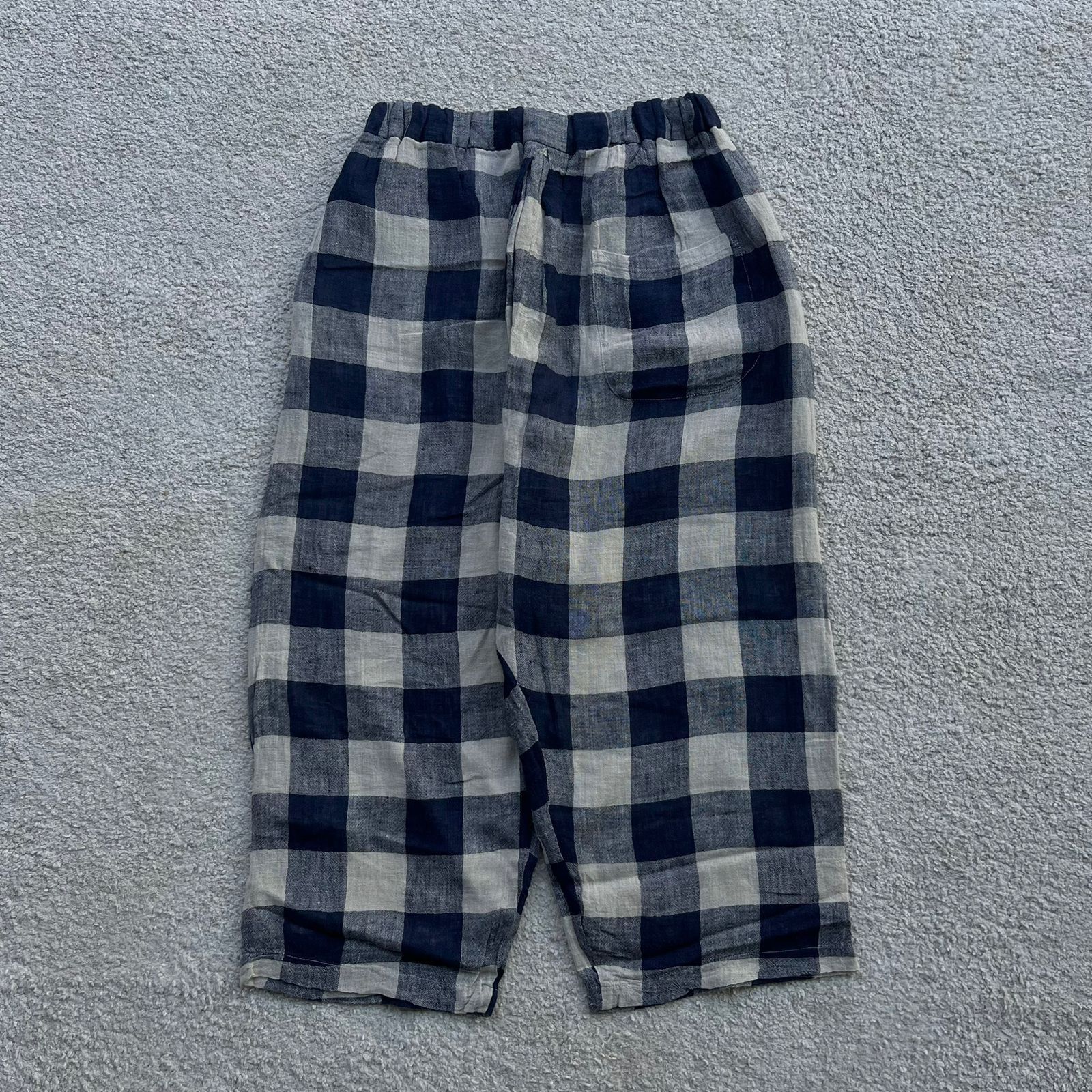 Issey Miyake Plantation by Issey Miyake Hemp Plaid Wide Pants Size US 32 / EU 48 - 6 Thumbnail