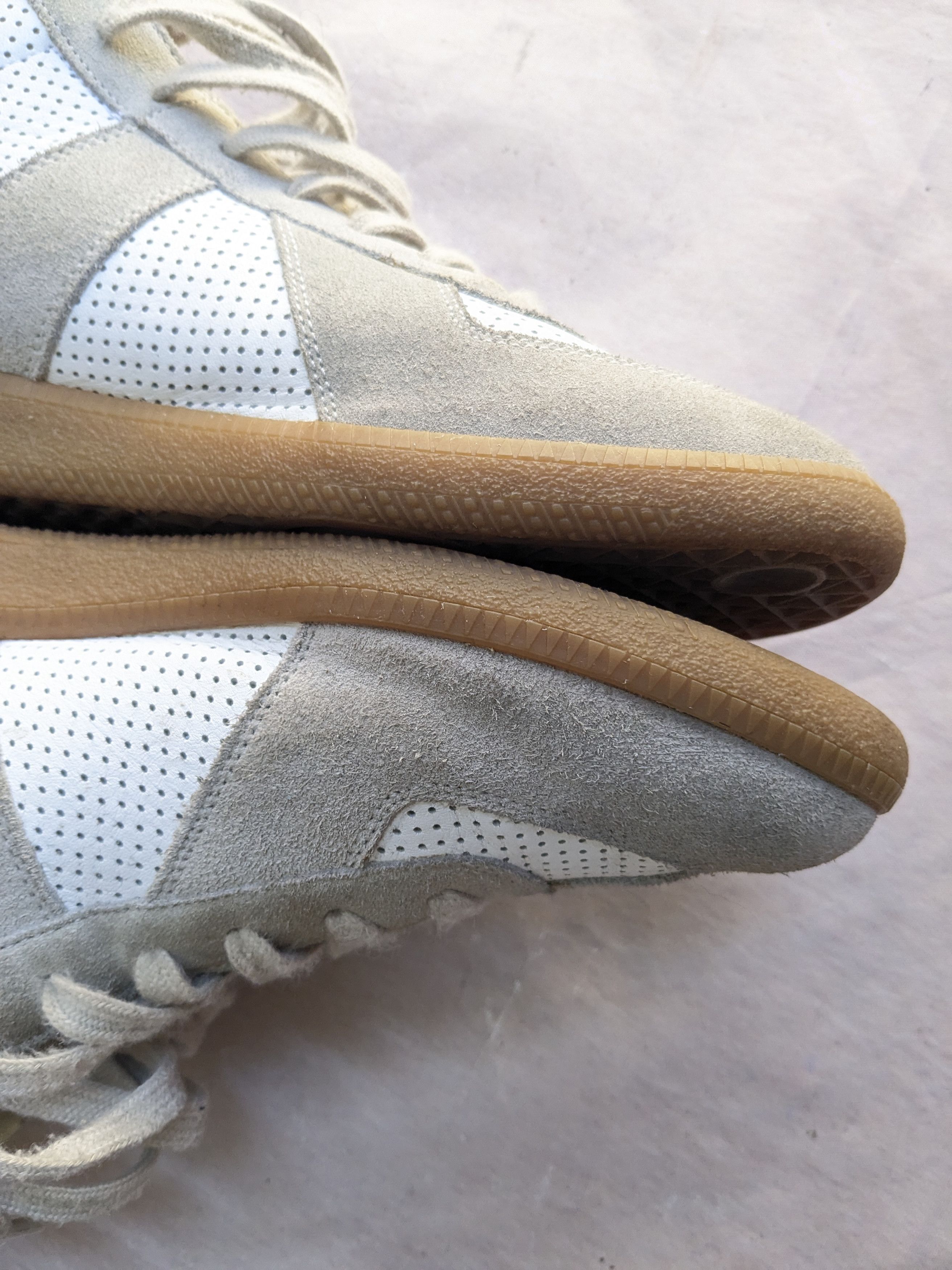 Maison Margiela Maison Margiela Replica GAT White Gray 12 45 High Tops Size US 12 / EU 45 - 11 Thumbnail