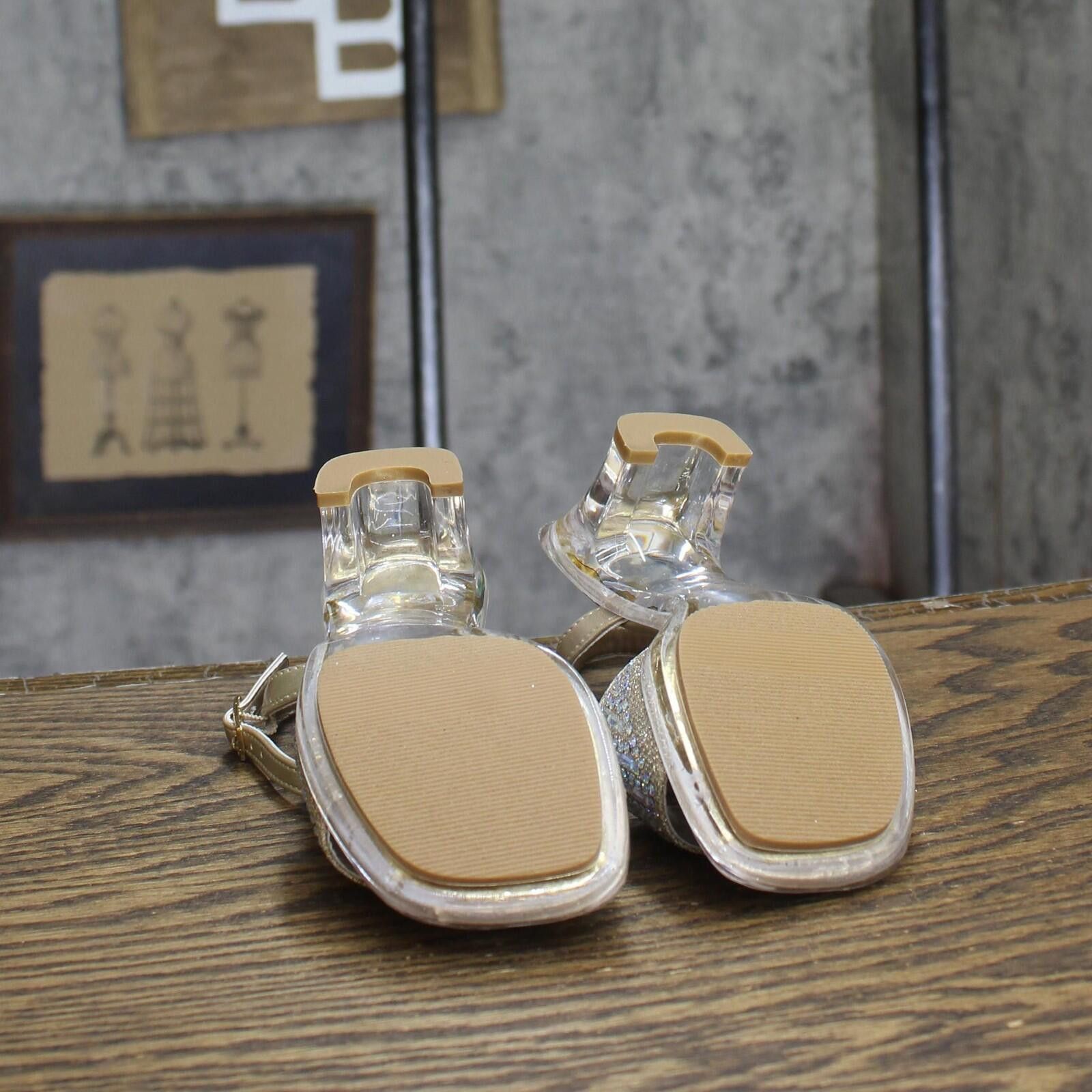 Other Nwt Kenneth Cole Reaction Block Heel Sandals Gold Yellow 12 Size US 5 / EU 37 - 5 Thumbnail