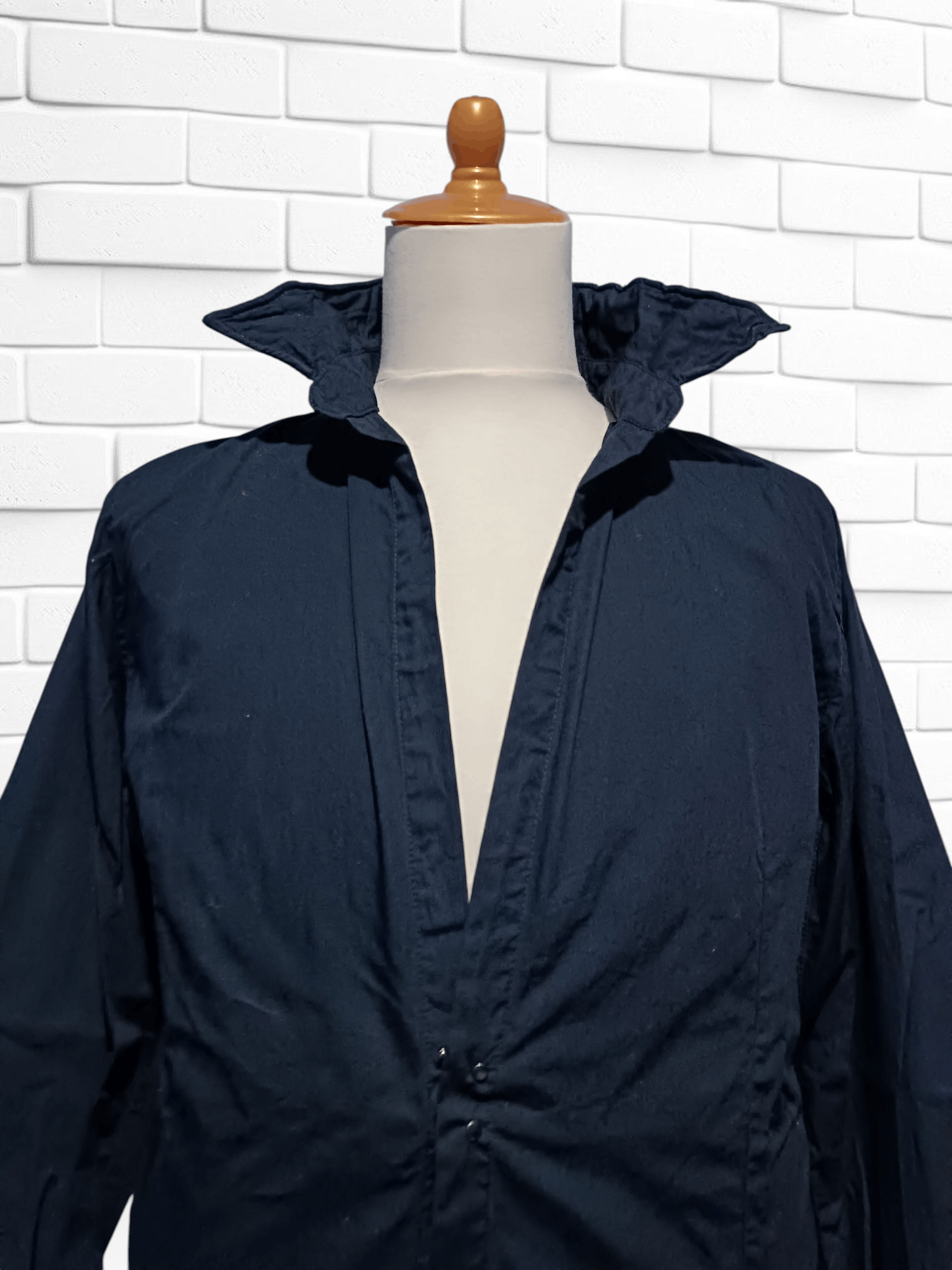 Japanese Brand Evolution Black Shirt Two Button Hook Metal Size US M / EU 48-50 / 2 - 2 Thumbnail