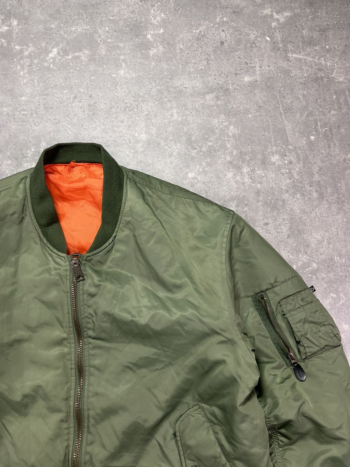 Fostex Garments Fostex Garments MA-1 Green Baggy Boxy Bomber Jacket XL XXL Size US XL / EU 56 / 4 - 4 Thumbnail