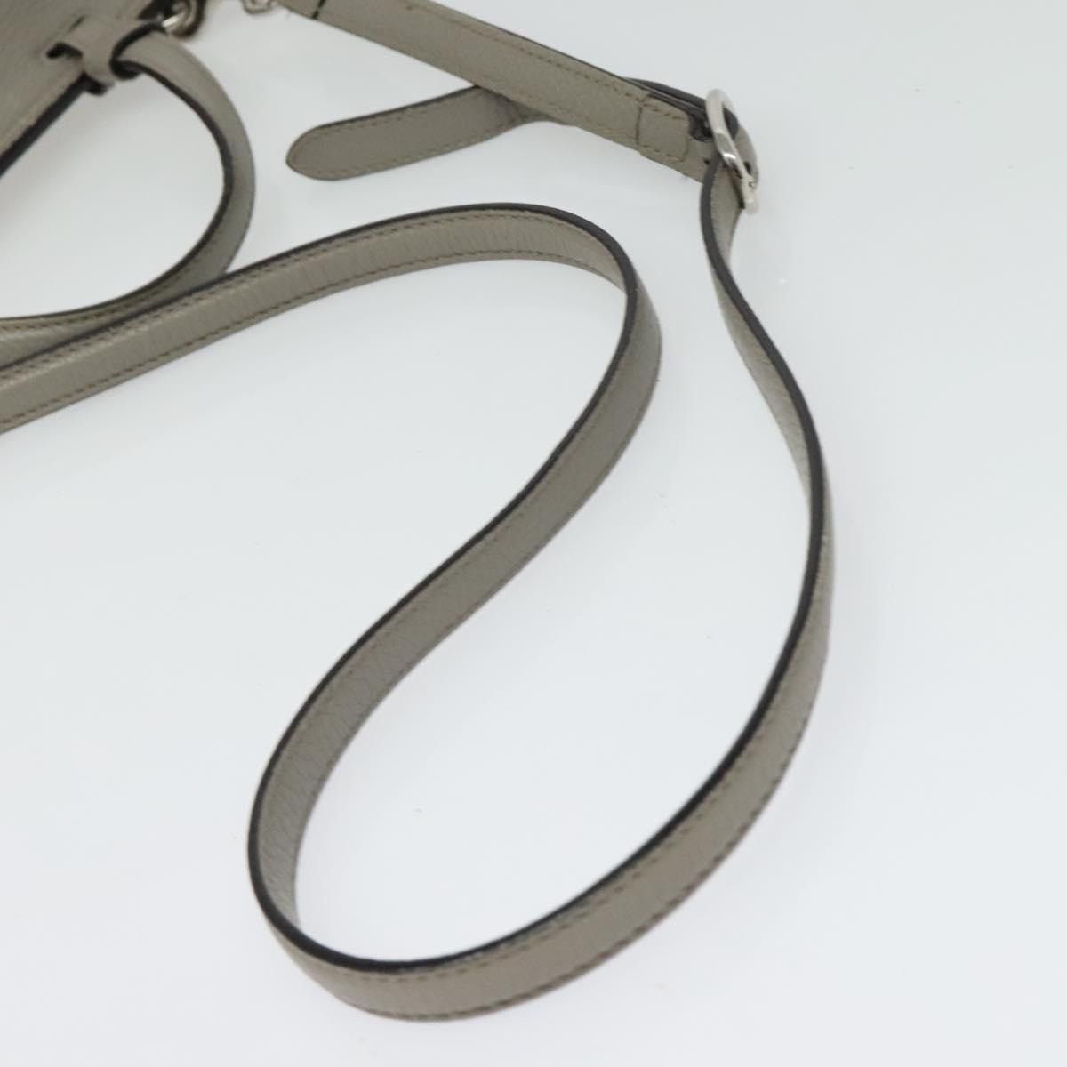 Gucci GUCCI Bamboo Daily Hand Bag Leather Gray Silver Size ONE SIZE - 9 Thumbnail