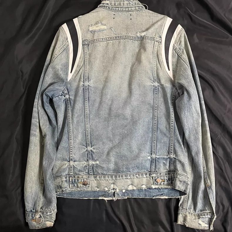 Amiri Amiri 18SS Denim leatherPiece together jacket Size US M / EU 48-50 / 2 - 2 Thumbnail