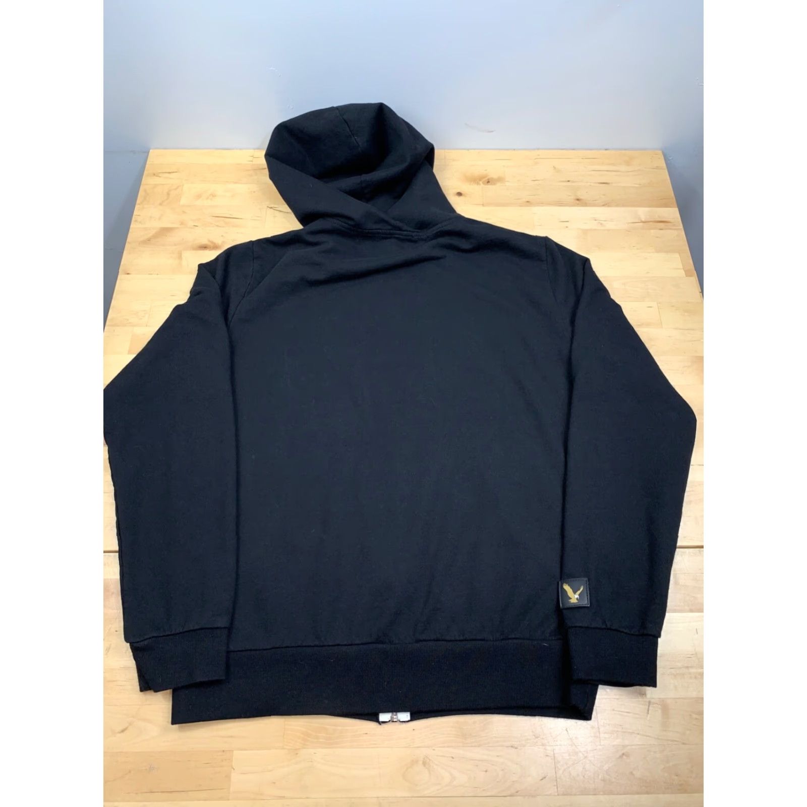 Marine Layer Marine Layer Jacket Mens S Black Hooded Full Zip Casual Drawstring Solid Cotton Blend Jacket Size US S / EU 44-46 / 1 - 6 Thumbnail