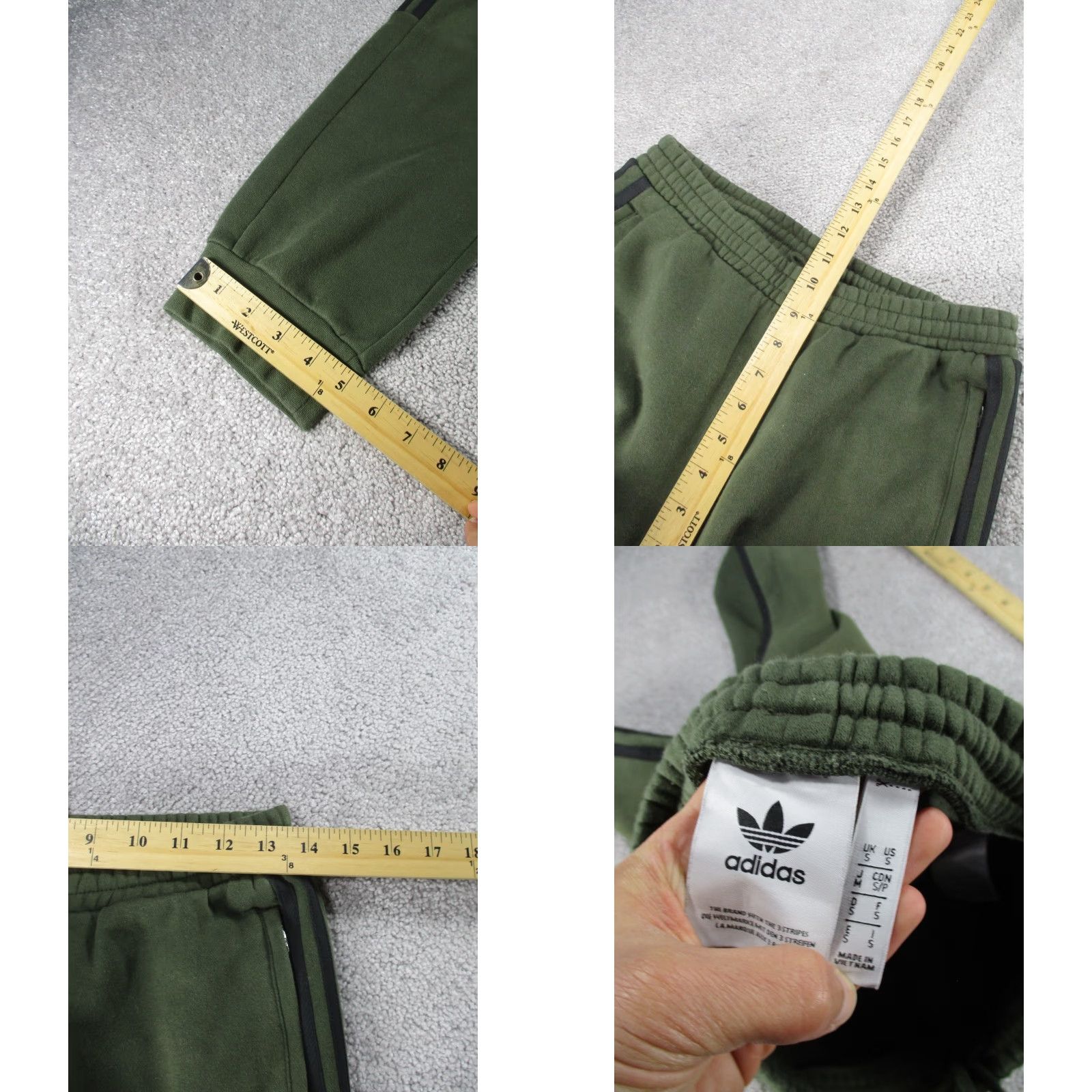 Adidas Adidas Zx Sweat Joggers Mens Small Green Fleece Lined Sports Jogger Gym & Training Pants S Green Mens Size US S / EU 44-46 / 1 - 8 Thumbnail
