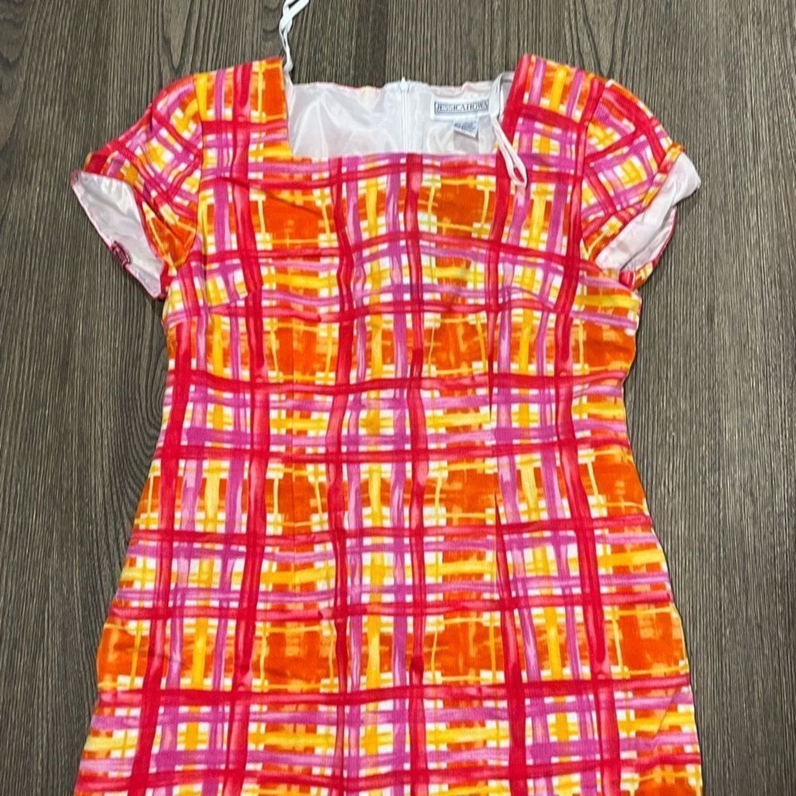 Vintage Jessica Howard Womens Shift Dress Knee Length Cap Sleeve 12 Size XL / US 12-14 / IT 48-50 - 3 Thumbnail
