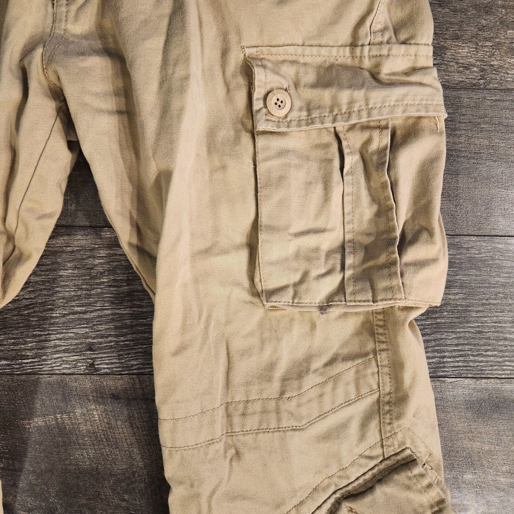 Vintage VINTAGE Matchstick Paratrooper Cargo Pants Mens 40x32 Tan Beige Cotton Canvas Cargo Pocket Straight Regular 40x32 Fall Winter Spring Mens Size US 40 / EU 56 - 3 Thumbnail