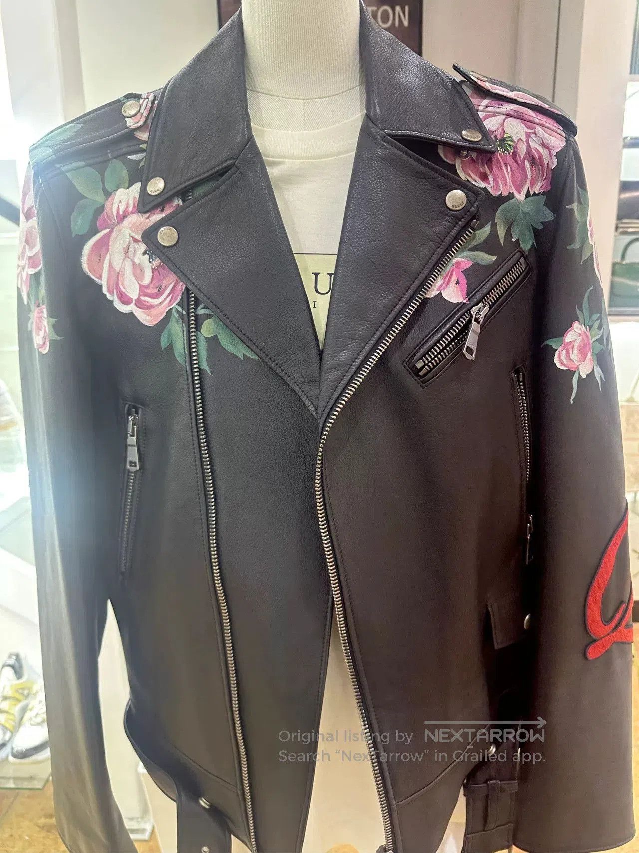 Gucci Gucci Graffiti Biker Leather Jacket. Size L / US 10 / IT 46 - 1 Thumbnail
