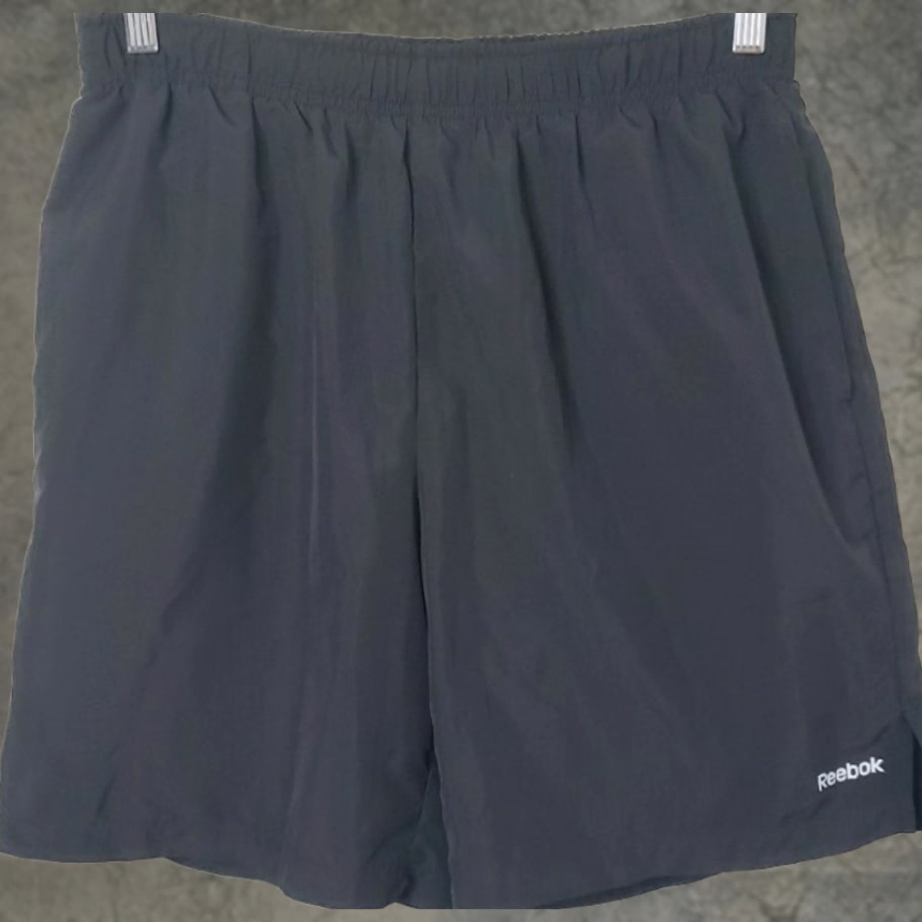 Reebok REEBOK Play Dry Shorts Men M Black Athletic Workout Gym Leg Length Liner Men's Size US 31 - 1 Thumbnail