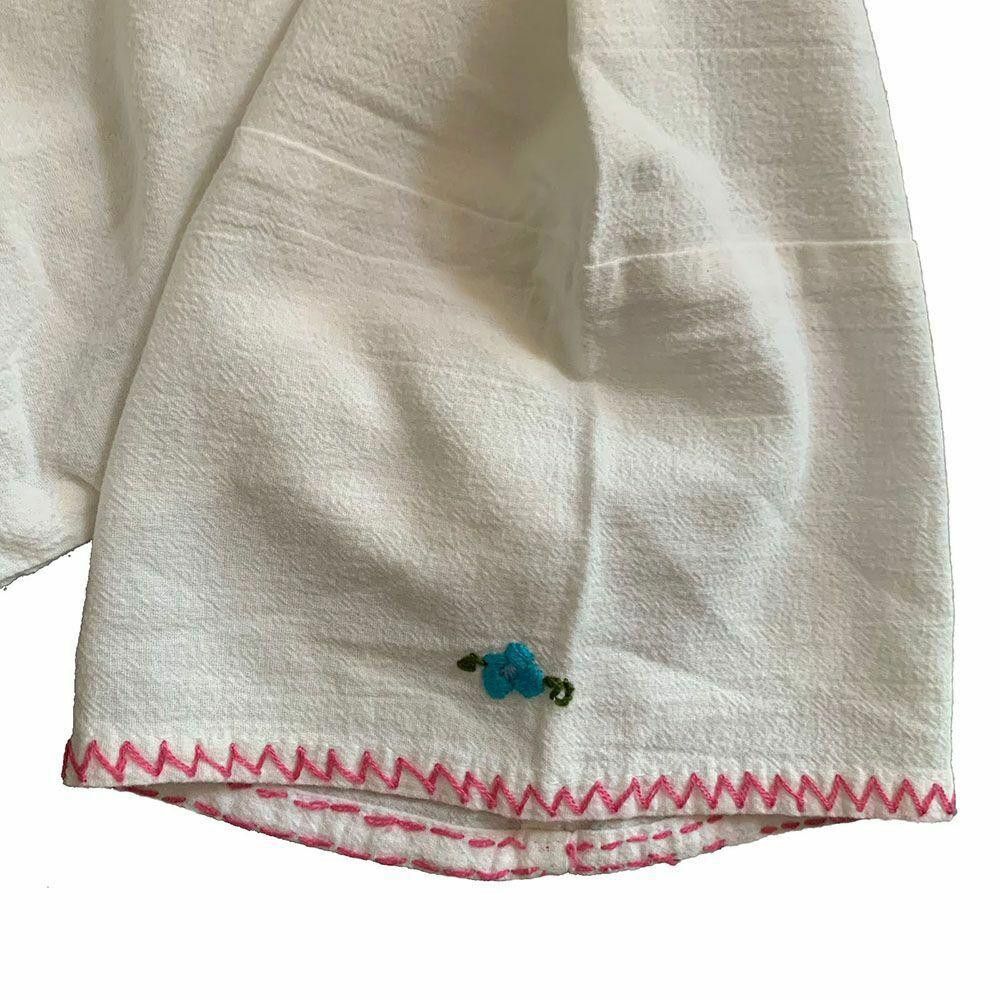 Designer Pre Owned Embroidered White Hand Made Blouse XL Size XL / US 12-14 / IT 48-50 - 5 Thumbnail