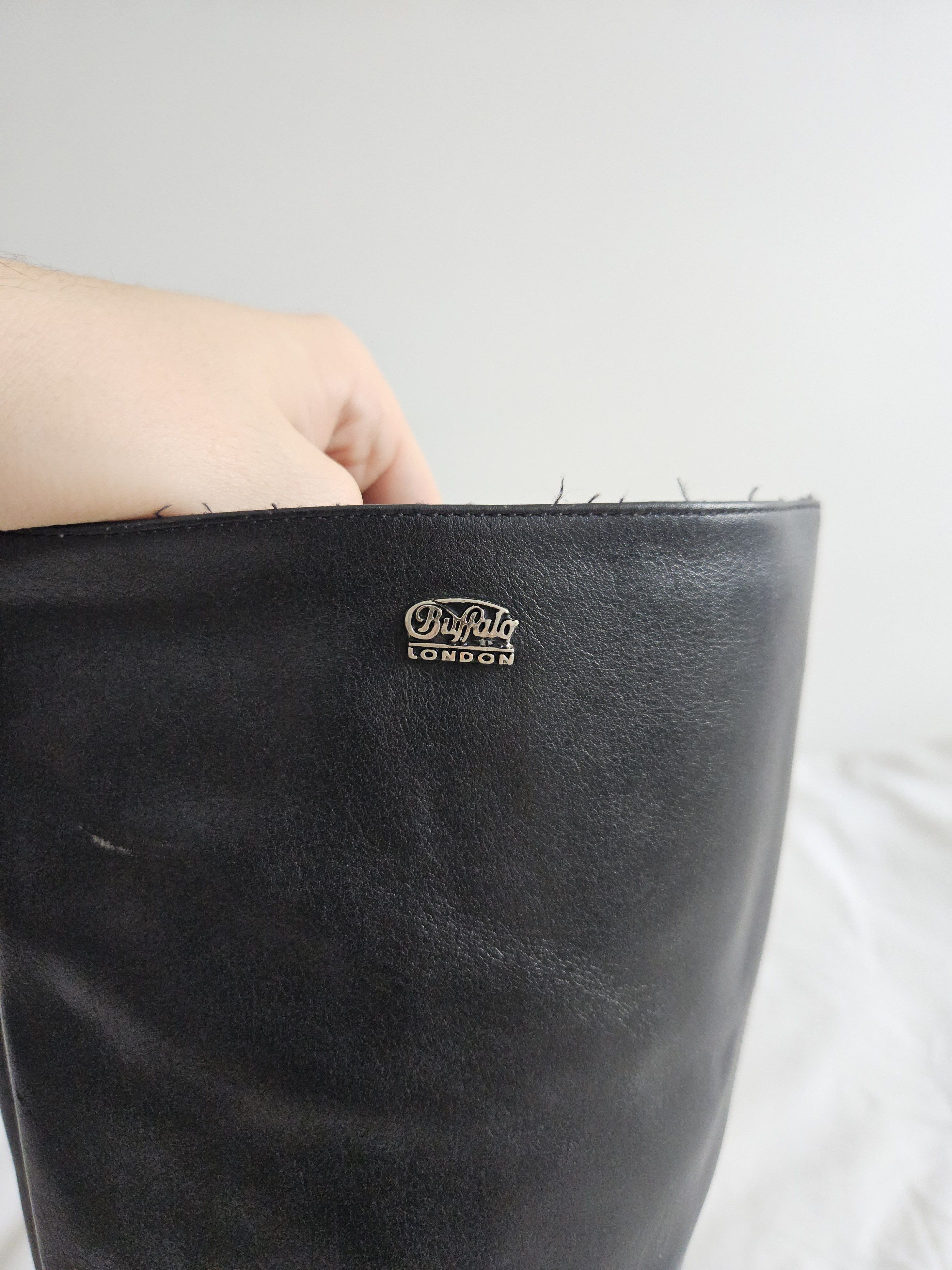 Buffalo London Vintage black leather buffalo London boots avant garde Size US 6 / IT 36 - 8 Thumbnail