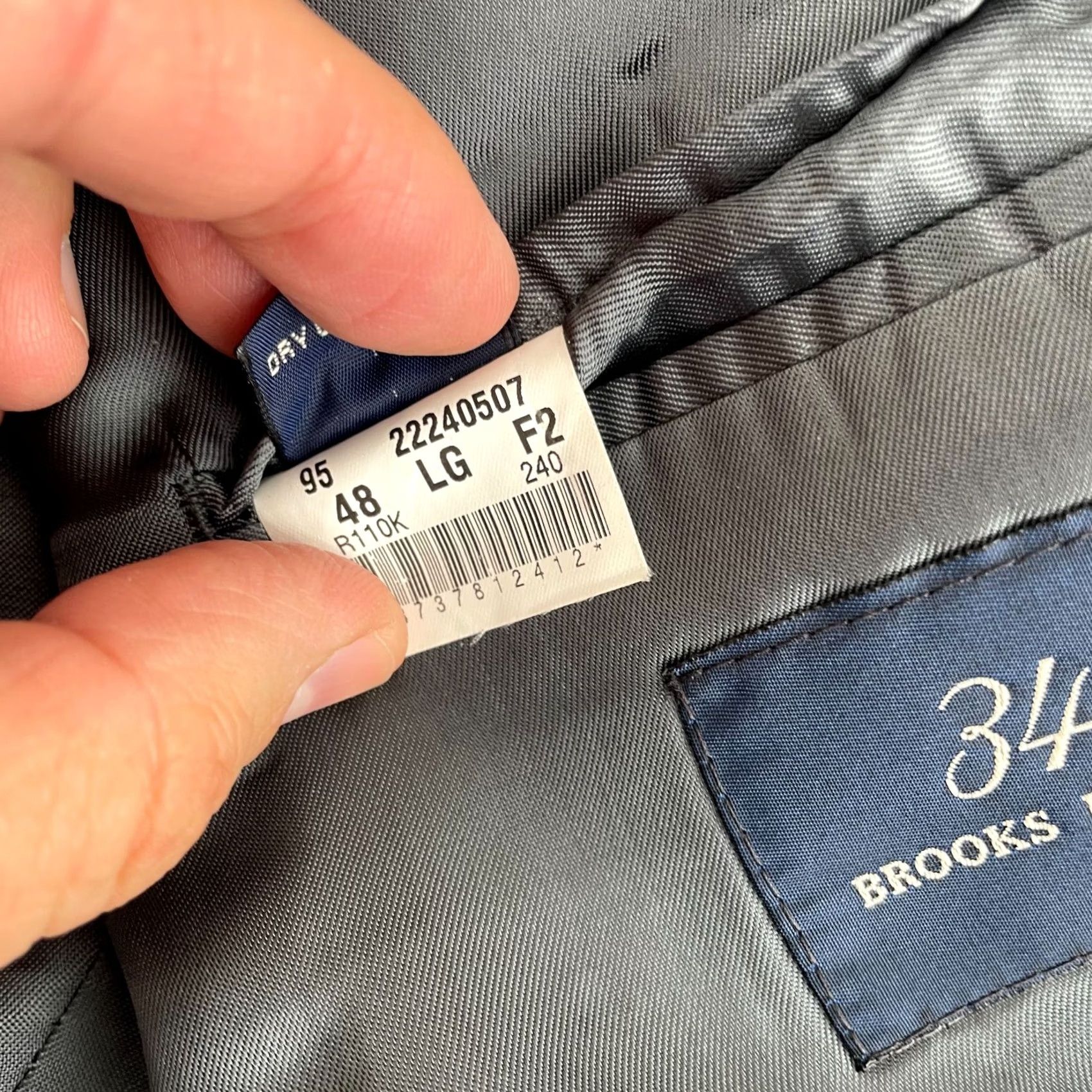 Brooks Brothers VINTAGE Brooks Brothers Blazer Sports Coat Men 48L Grey LambsWool Houndstooth Tweed Notch Two-Button Size 48R - 3 Thumbnail