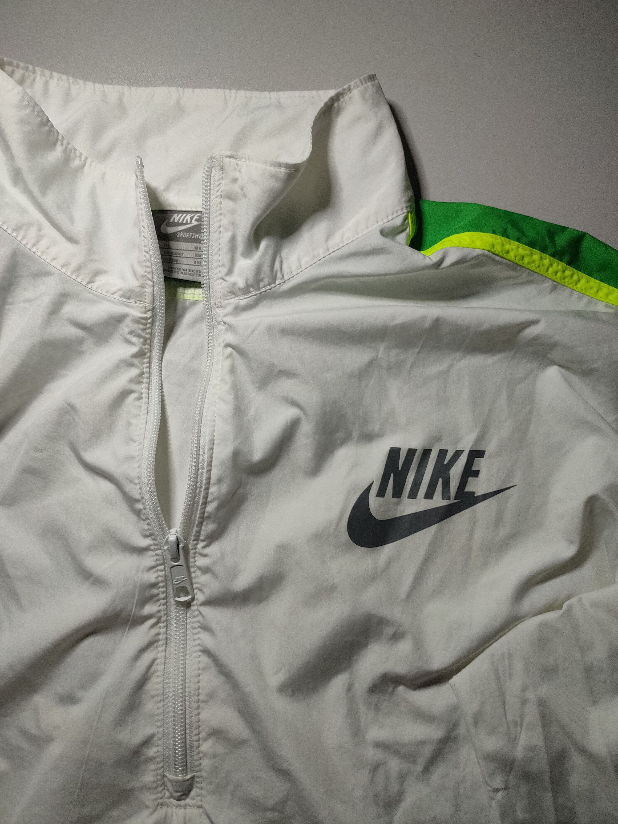 Nike × Vintage Crazy Vintage 90s Nike Drill Windbreaker Boxy Jacket Skater Size US XL / EU 56 / 4 - 4 Thumbnail