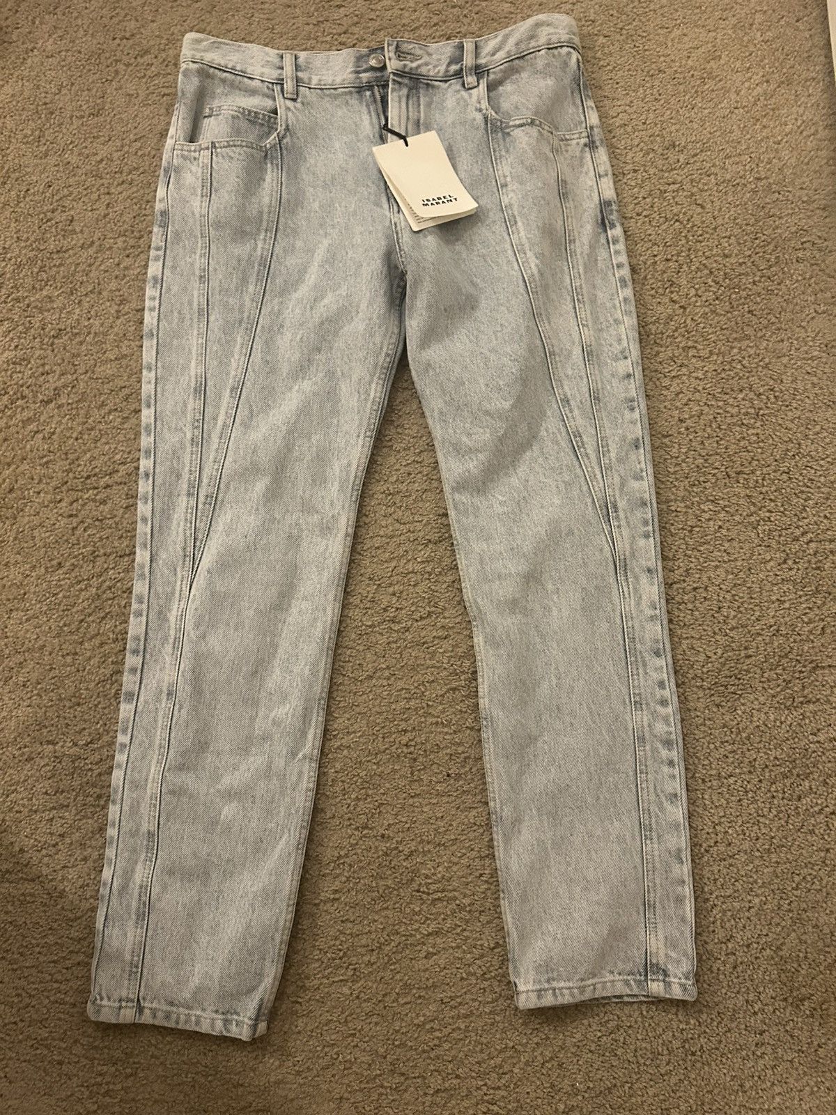 Isabel Marant ISABEL MARANT Vikira Rigid Crop Jeans In Light Blue Size 28" / US 6 / IT 42 - 5 Thumbnail