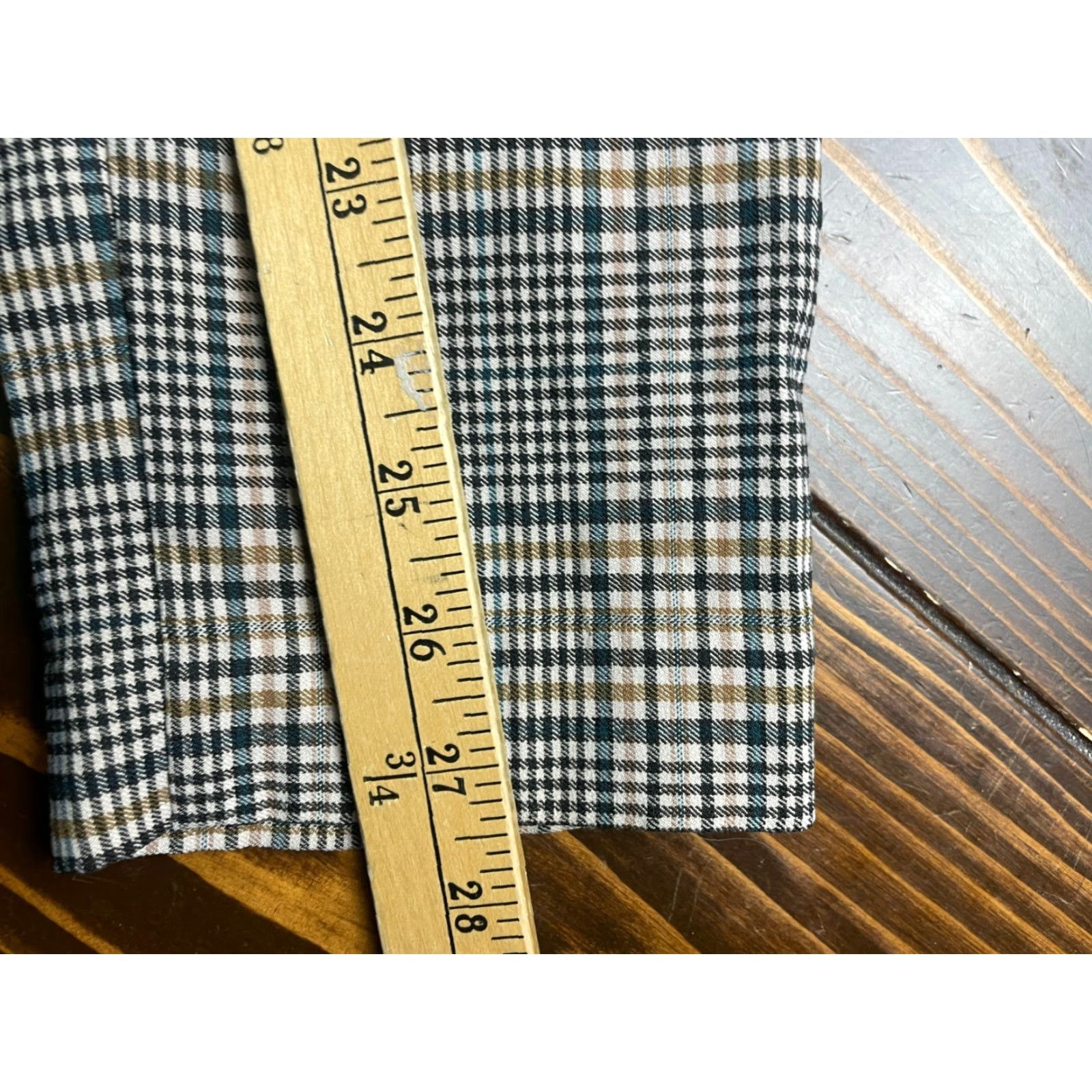 Zara Zara Pants Women's Large L Plaid Dress Pants Black Tan Brown Casual Straight Inseam 27.5 in Color May Vary Free Return Womens Size 36" / US 14 / IT 50 - 7 Thumbnail