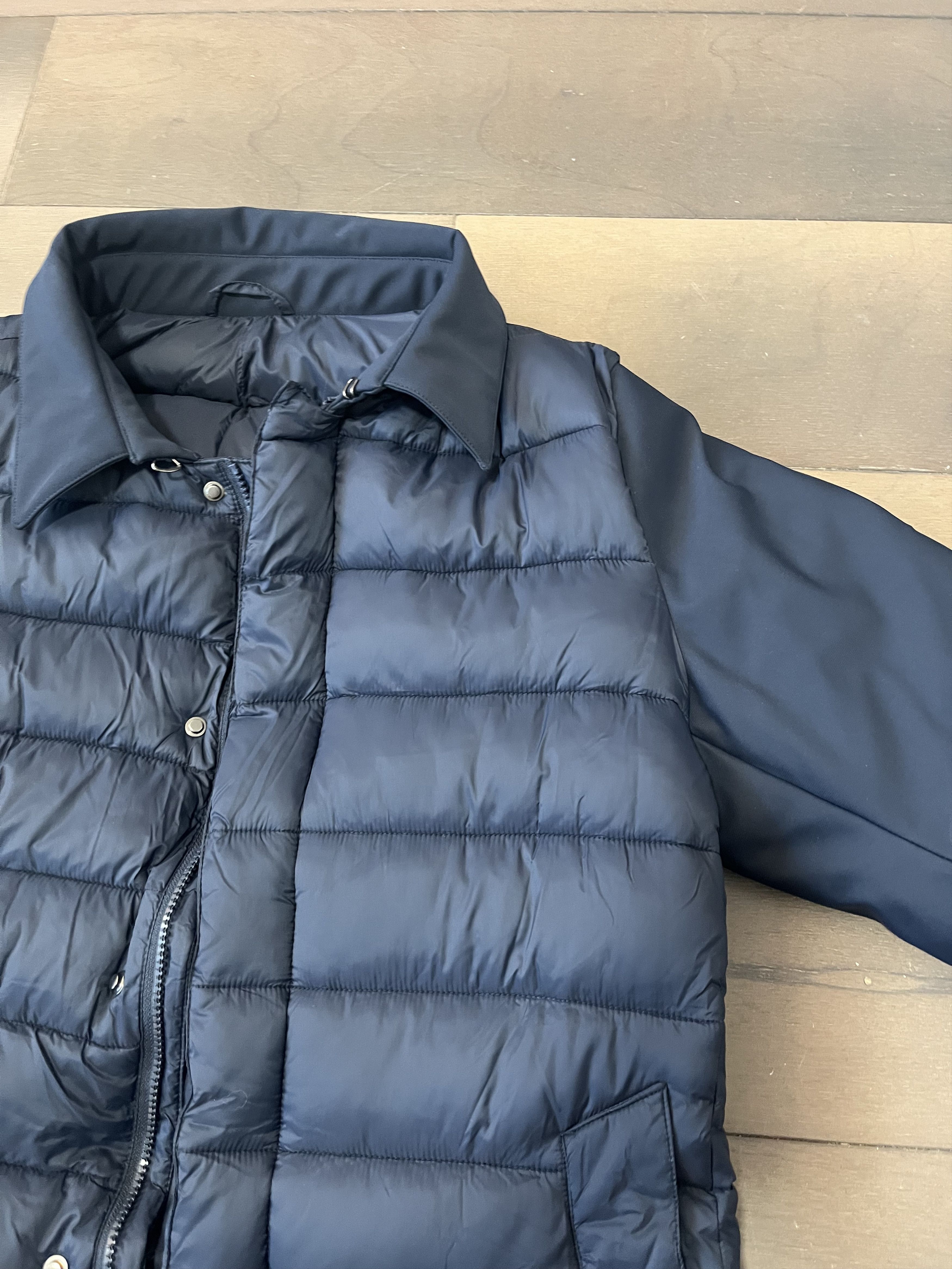 Japanese Brand Sartorial Hybrid Puffer Coat by Exibit Size US M / EU 48-50 / 2 - 2 Thumbnail