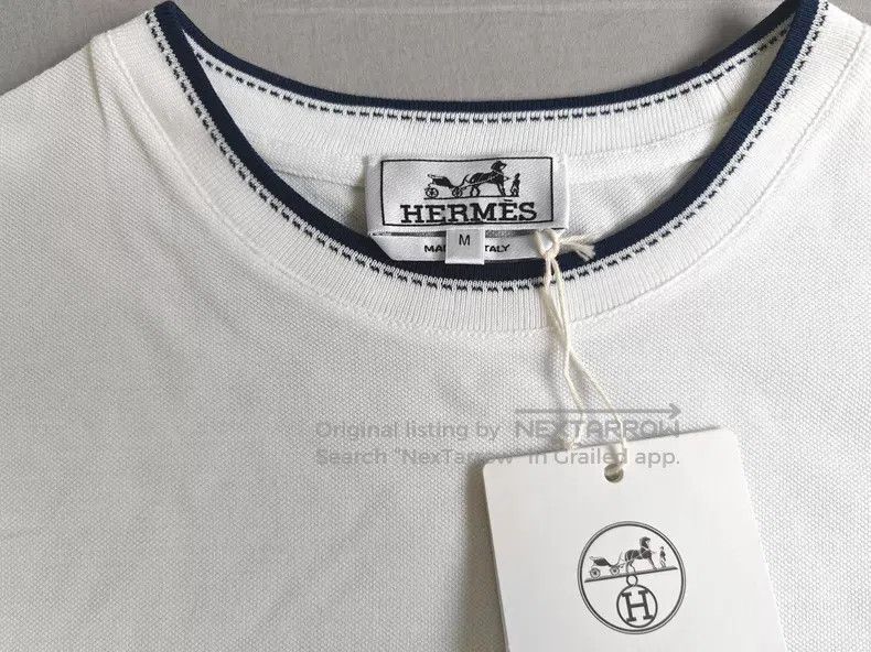 Hermes Hermes Men's pocket letter embroidery short-sleeve T-shirt Size US M / EU 48-50 / 2 - 3 Thumbnail