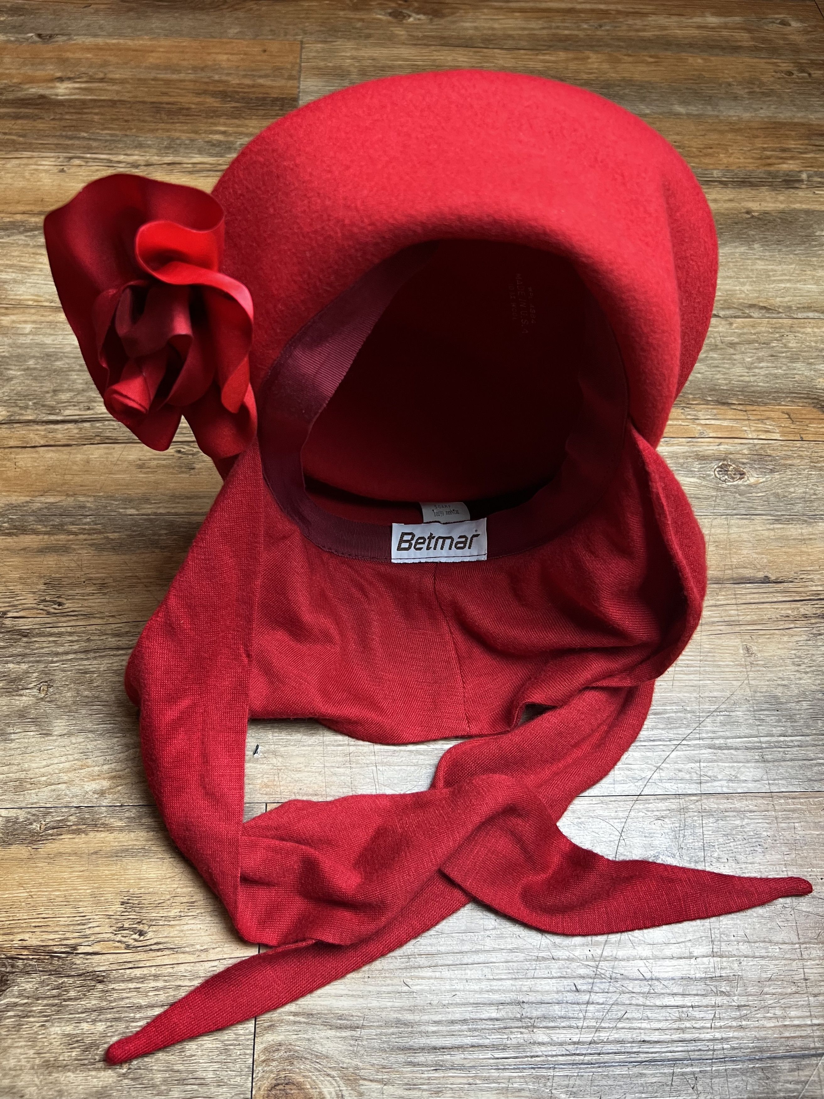 Vintage Vintage 1940's-1950's Betmar Wool French Beret Pill Box Hat Size ONE SIZE - 2 Thumbnail