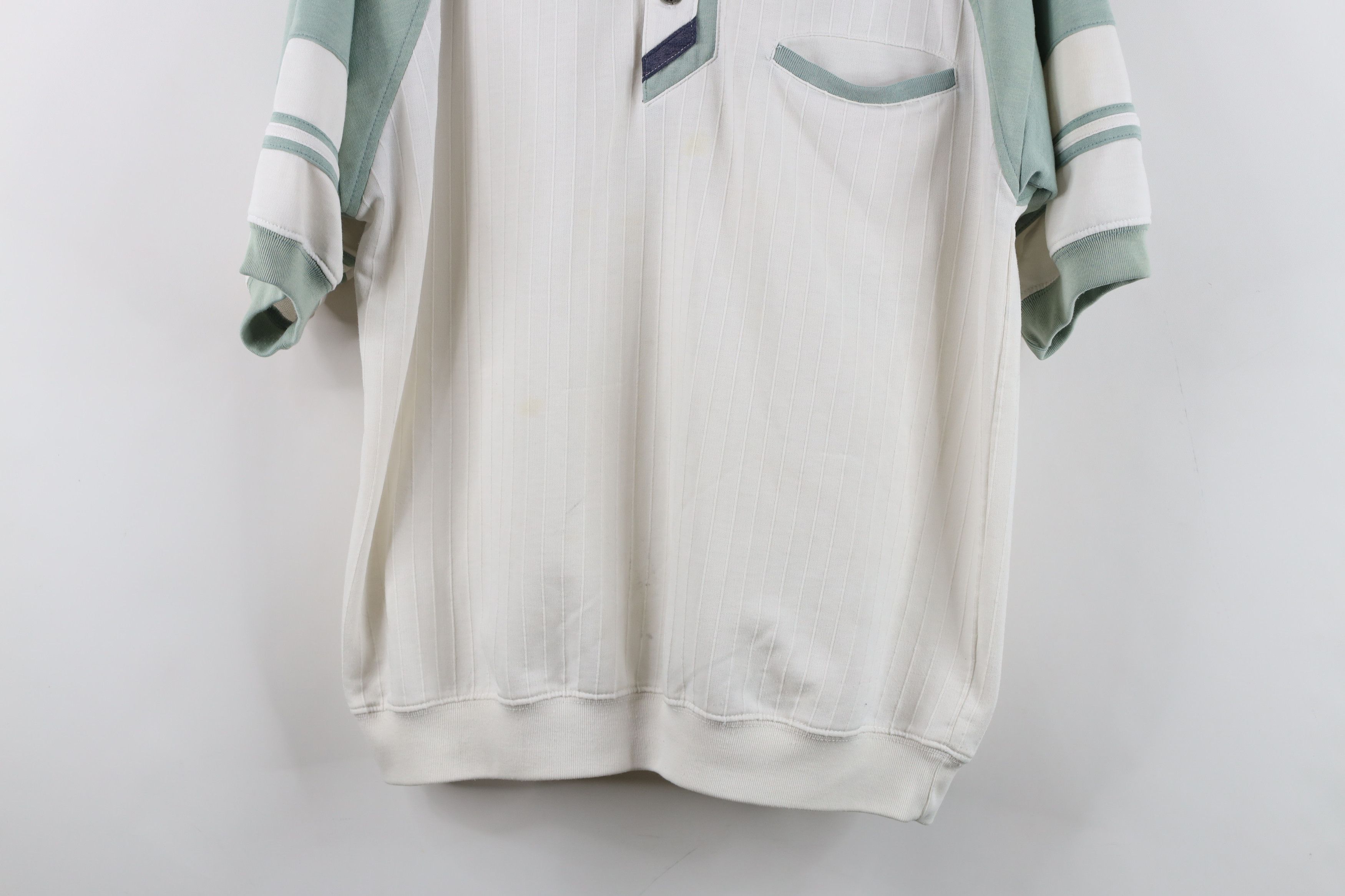 Vintage Vintage 90s Streetwear Striped Pullover Polo Shirt Mob Size US L / EU 52-54 / 3 - 3 Thumbnail