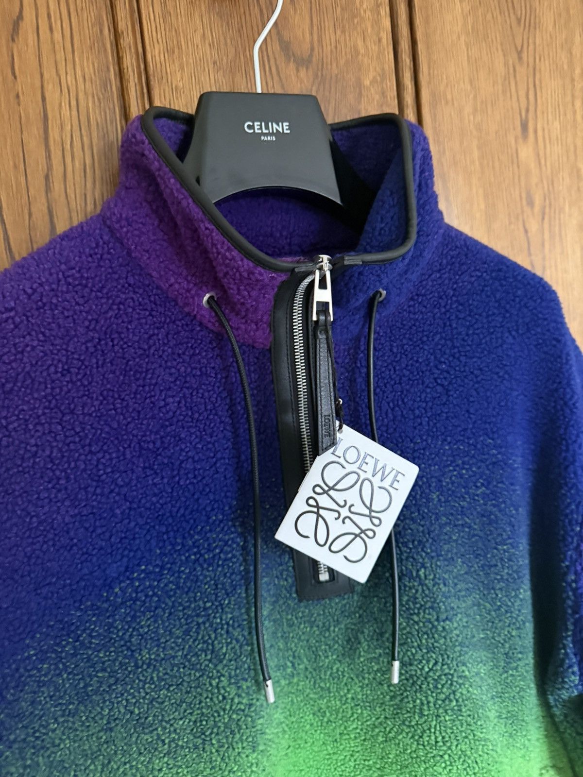 Loewe $2.5k 🤑 Loewe gradient Rainbow fleece leather detail jacket Size US L / EU 52-54 / 3 - 7 Thumbnail