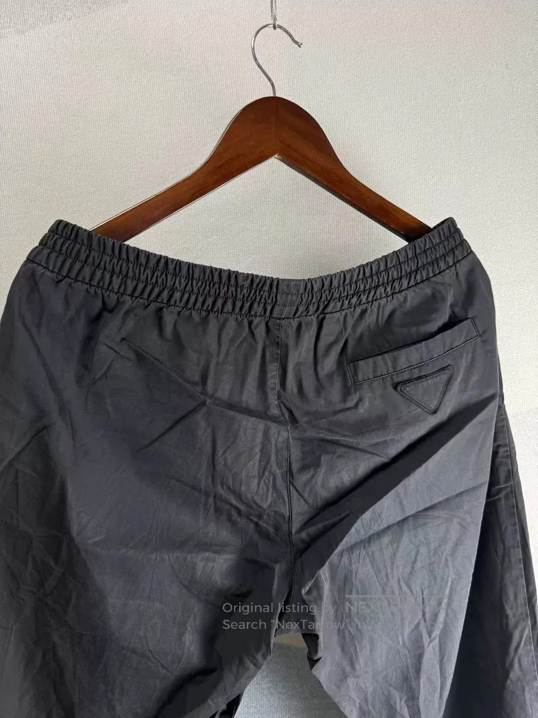 Prada Prada Black Back Triangle Logo Trousers L. Size US 32 / EU 48 - 3 Thumbnail