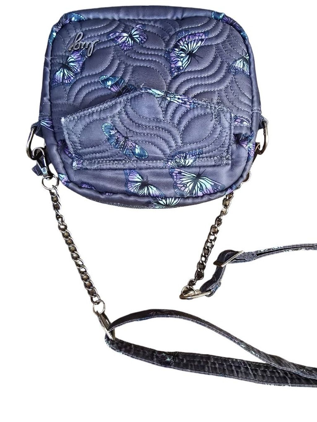 Lugz Women's Lug Swing Butterfly Print Crossbody Bag One Size Gre Size ONE SIZE - 1 Thumbnail