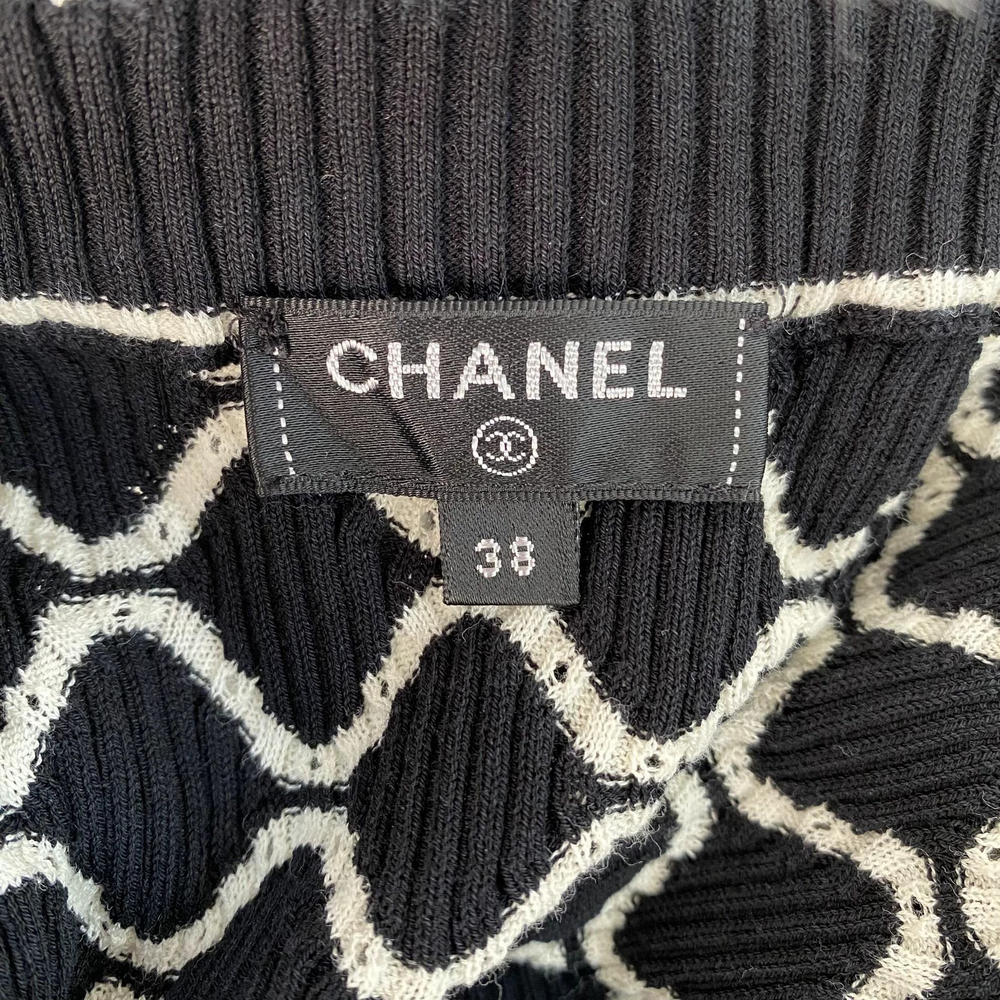 Chanel Chanel Quilted Black Backless Knit T-shirt 38 Size S / US 4 / IT 40 - 7 Thumbnail