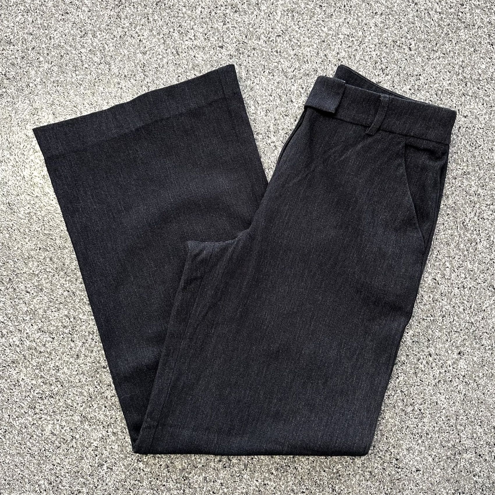 Express Express Editor Pants Womens 4R 28x29 Mid Rise Relaxed Trousers Wide Leg Gray Size 27" / US 4 / IT 40 - 2 Thumbnail