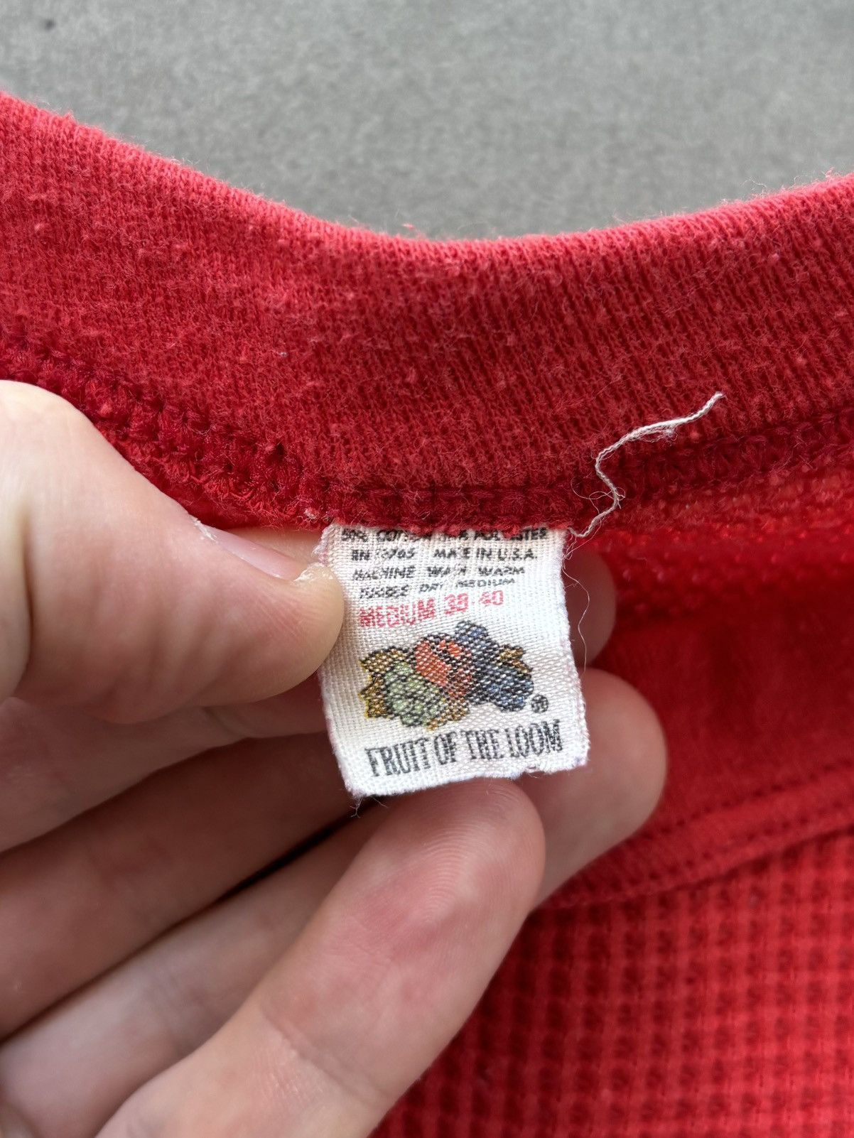 Fruit Of The Loom × Vintage 1980s Fruit of the Loom Thermal L/S Vintage Ski Layer Waffle Size US S / EU 44-46 / 1 - 3 Thumbnail