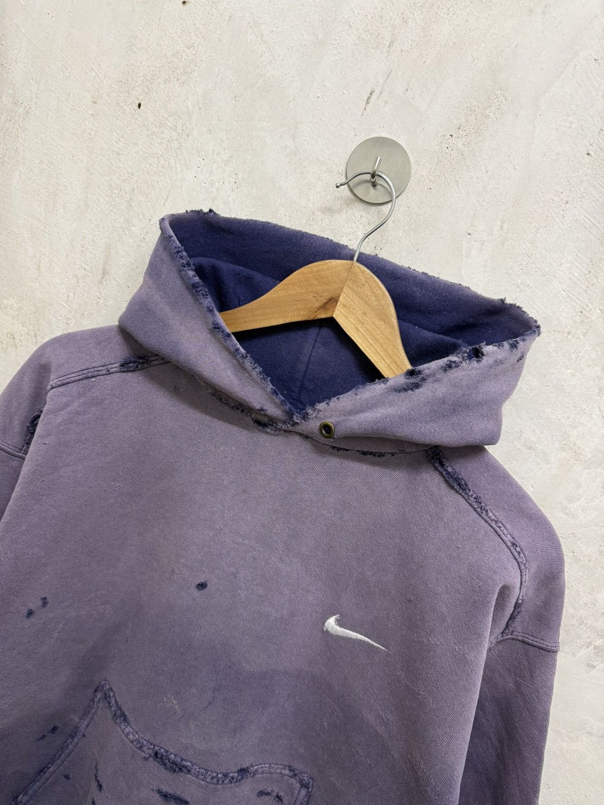 Nike Distressed Vintage 90s Sun Faded Nike Thrash Hoodie Size US M / EU 48-50 / 2 - 4 Thumbnail