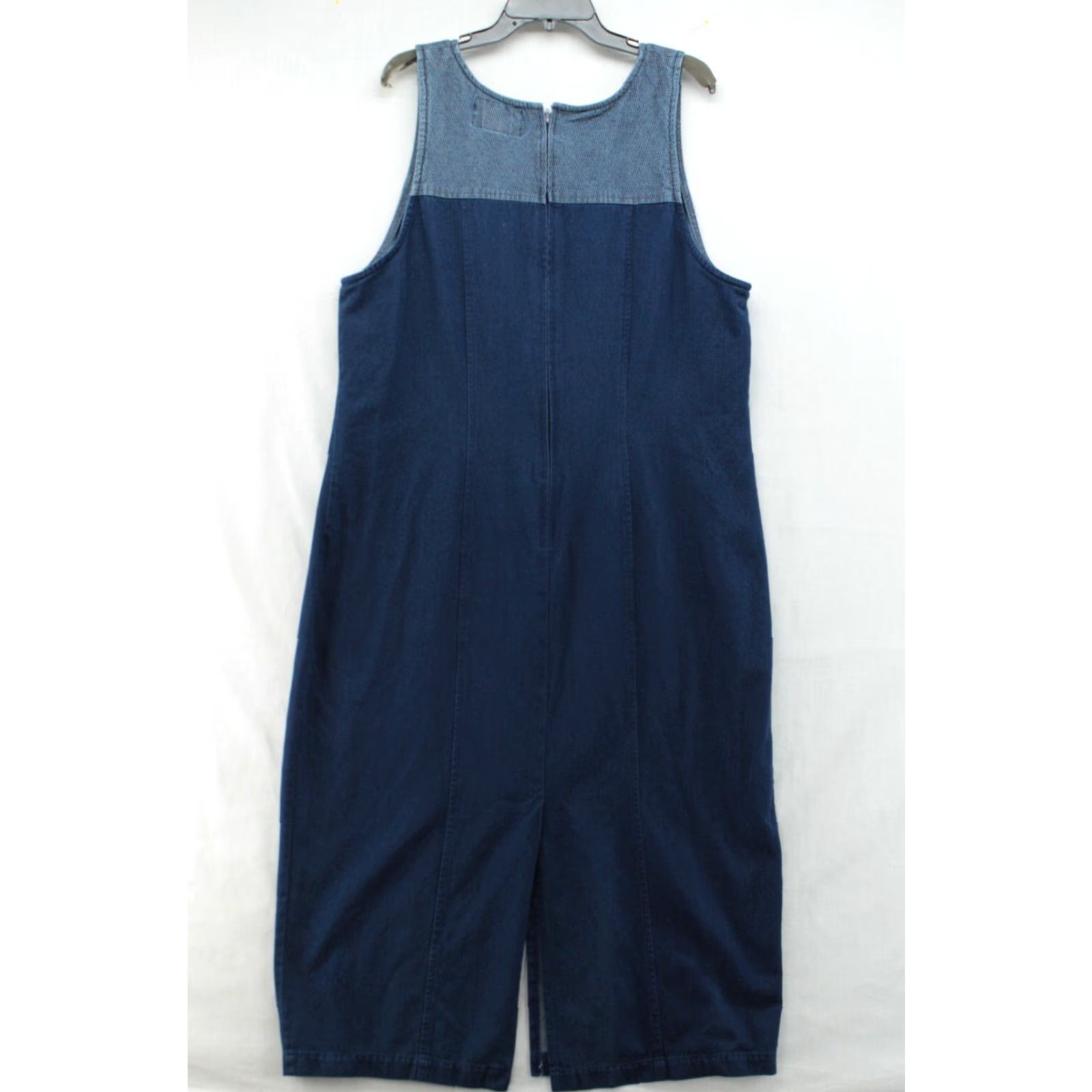 Vintage VINTAGE Riverchase Denim Dress Women's 16 Blue Modest Cabin Core Retro Prairie Dress Denim Maxi Shift Tank Dress Size XXL / US 16-18 / IT 52-54 - 4 Thumbnail