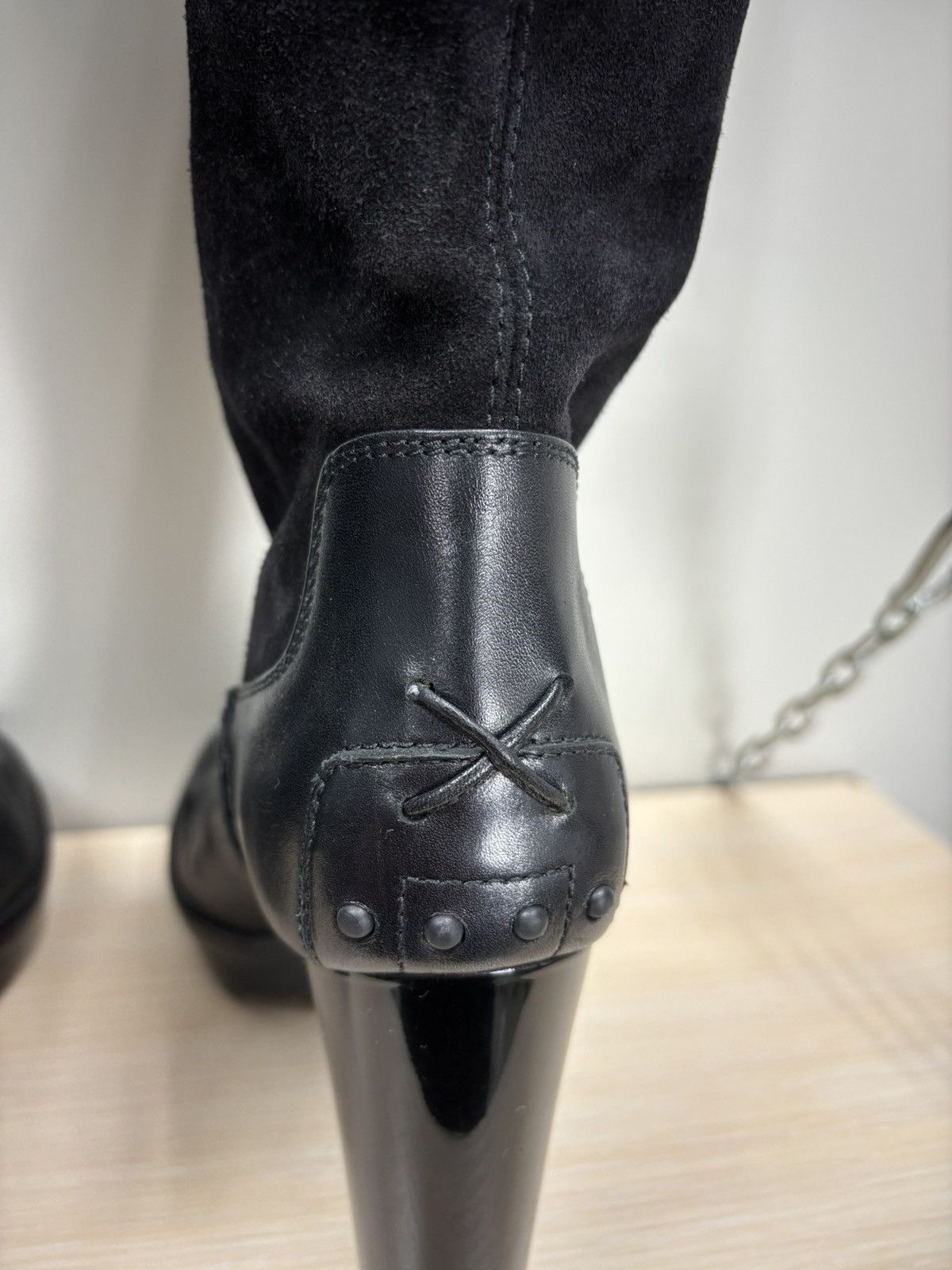 Tod's Womens leather boots TODS Size 38 1/2 Color Black Size US 8.5 / IT 38.5 - 6 Thumbnail