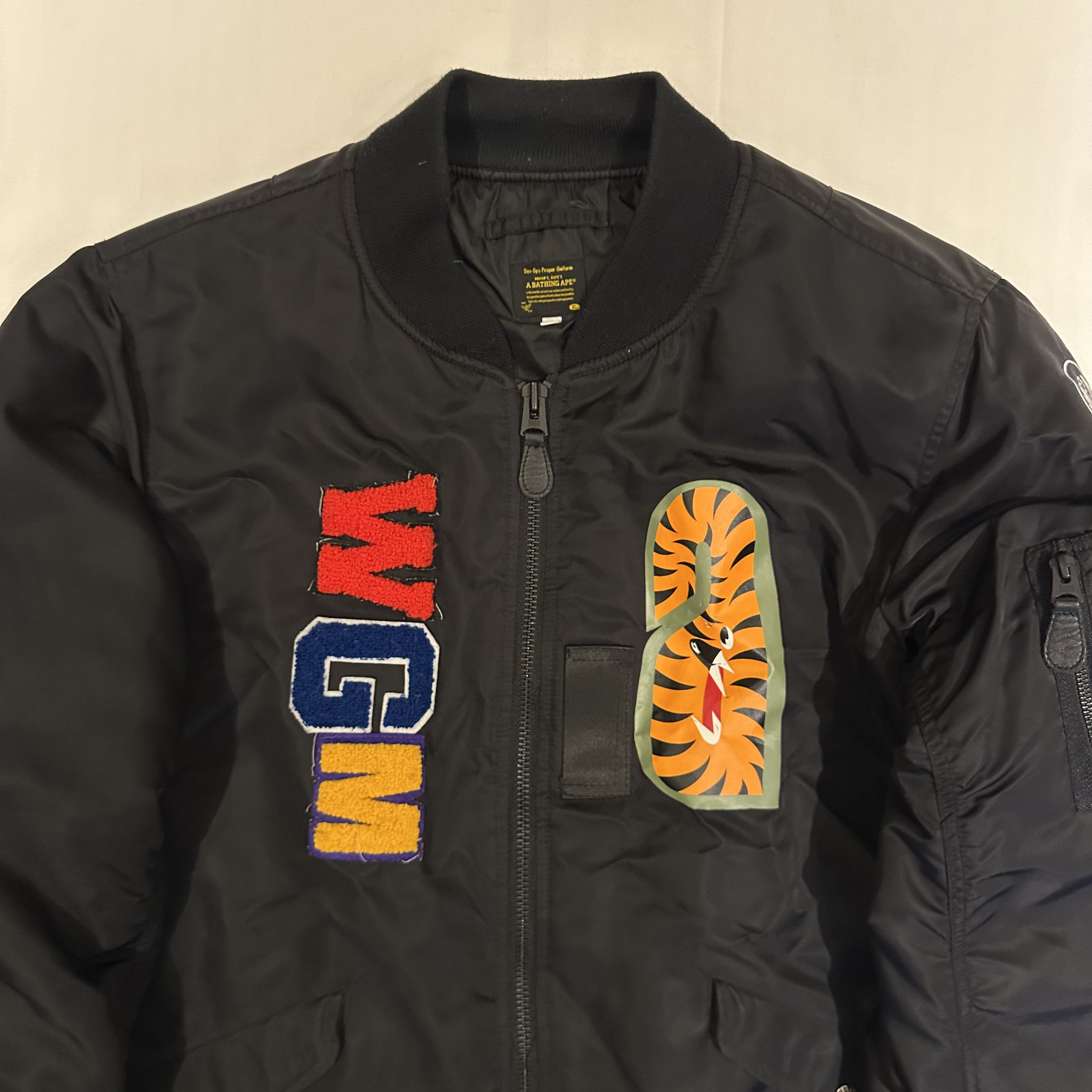 Bape Shark MA-1 Jacket Size US XL / EU 56 / 4 - 2 Thumbnail