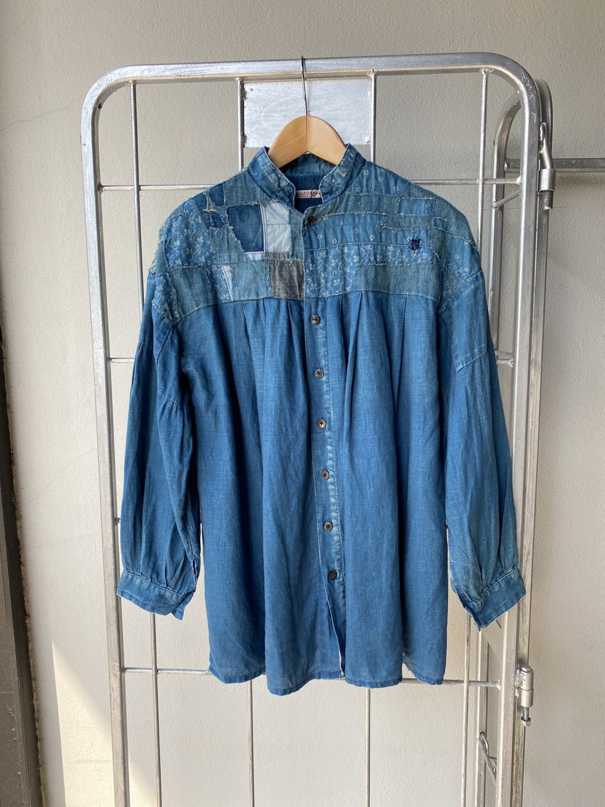Kapital KAPITAL Indigo Patchwork Denim Blouse Size XS / US 0-2 / IT 36-38 - 1 Thumbnail
