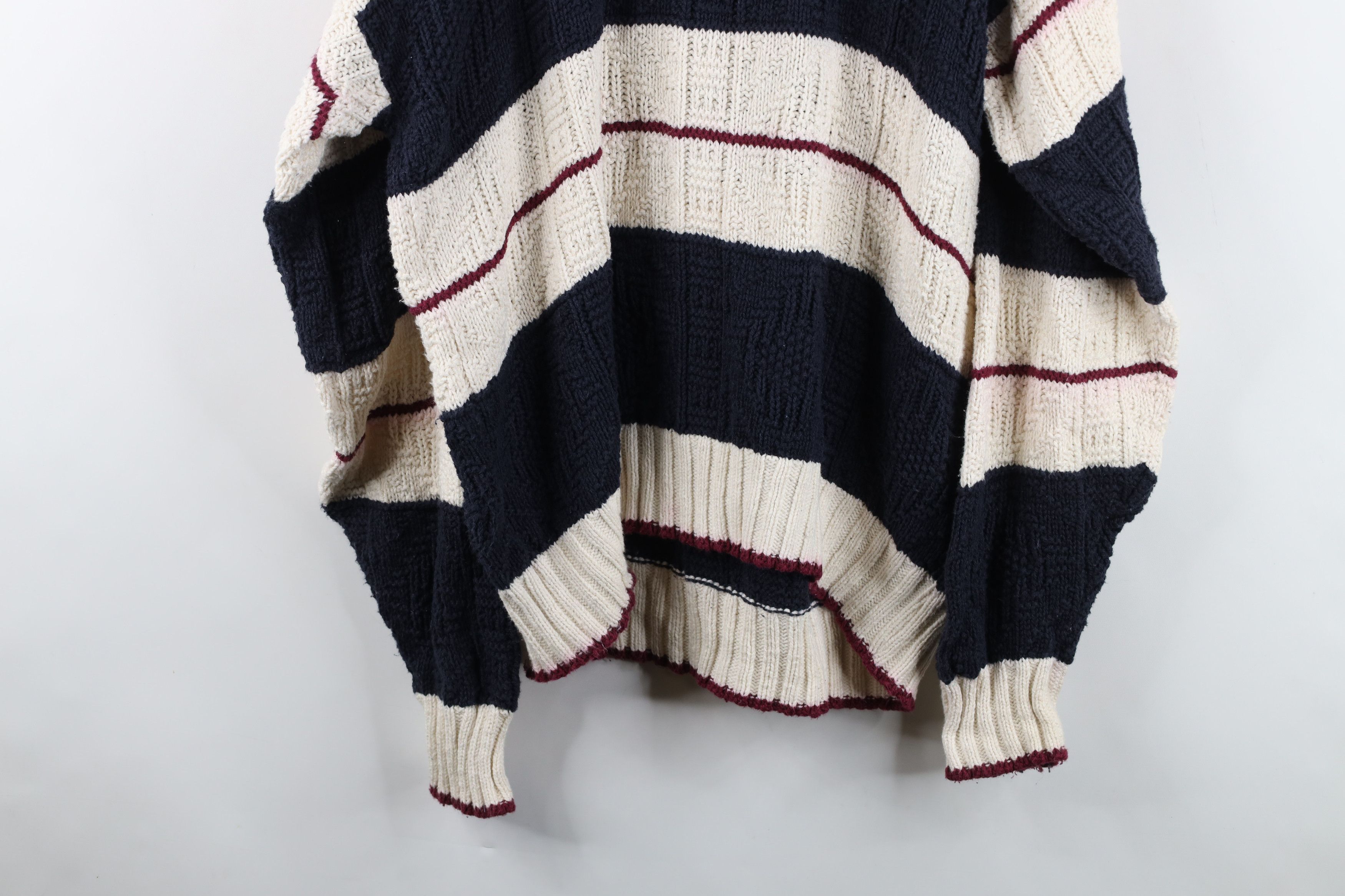 Vintage Vintage 90s Streetwear Striped Cotton Knit Sweater USA Size US M / EU 48-50 / 2 - 11 Thumbnail