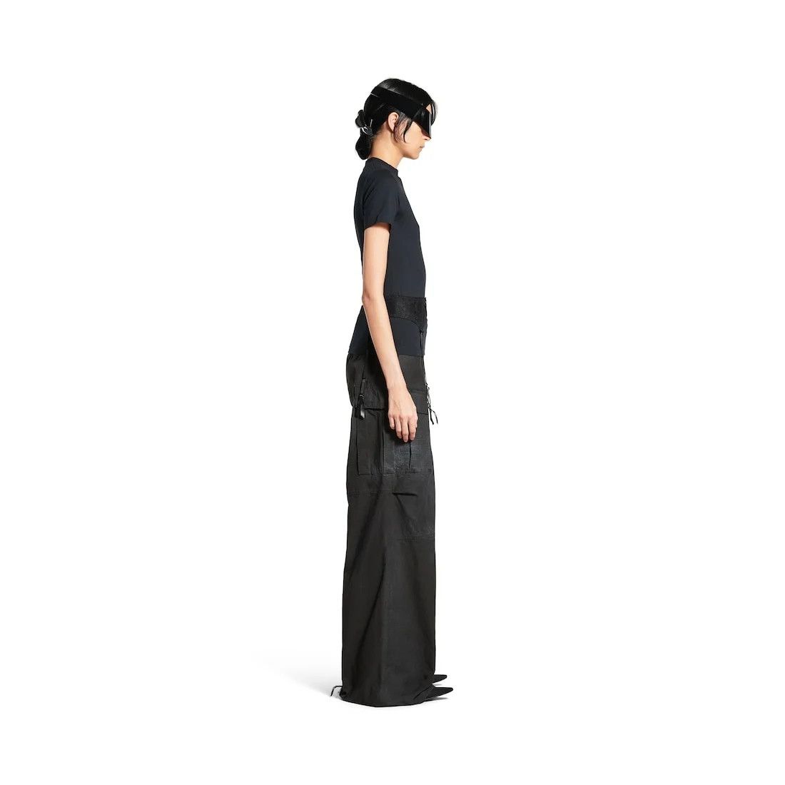 Balenciaga o1tr1nto0526 Lingerie T-Shirt in Faded Black Size M / US 6-8 / IT 42-44 - 3 Thumbnail
