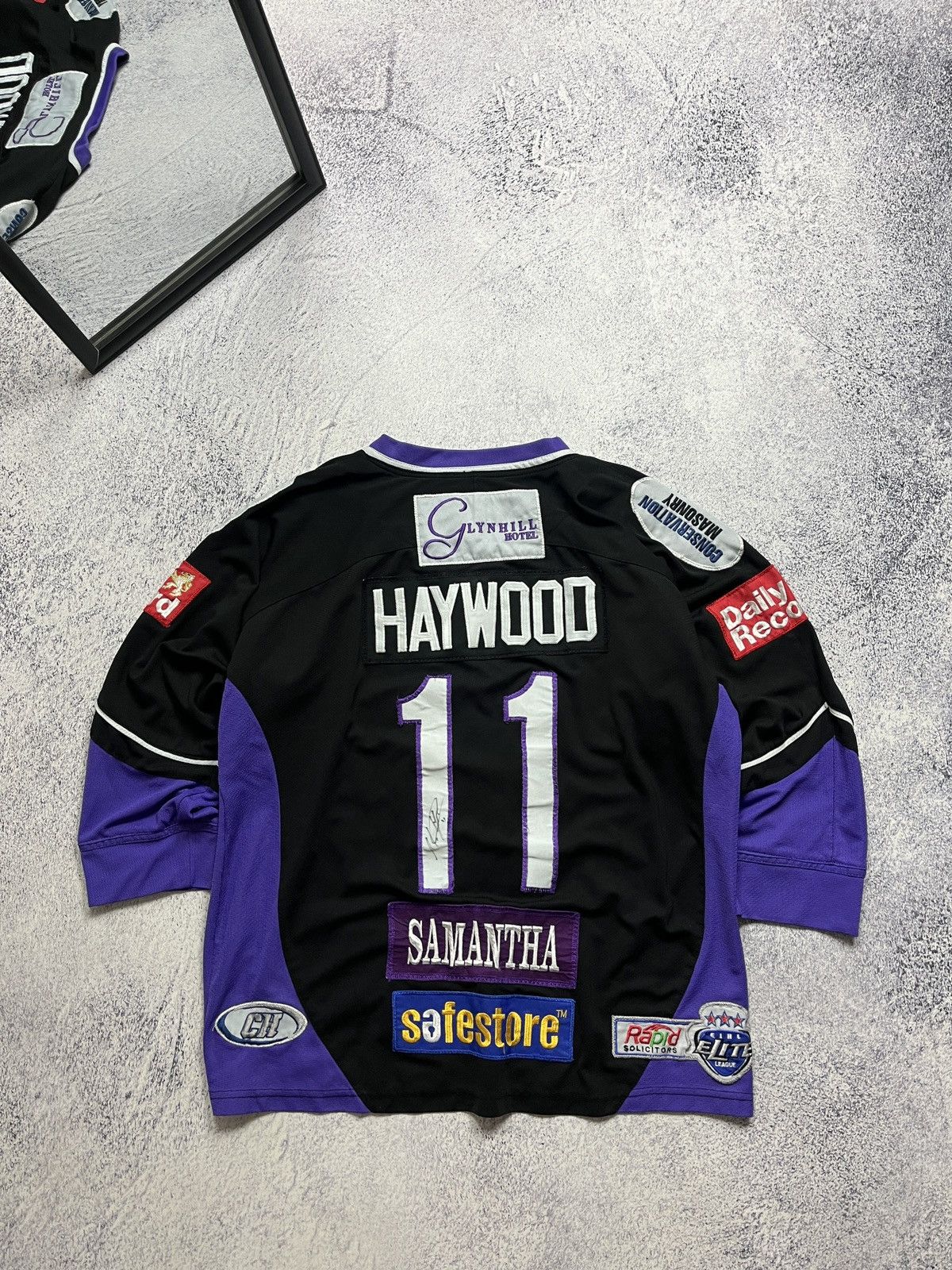NHL Braehead Glasgow Clan EIHL Ice Hockey Jersey Haywood #11 Size US M / EU 48-50 / 2 - 7 Thumbnail