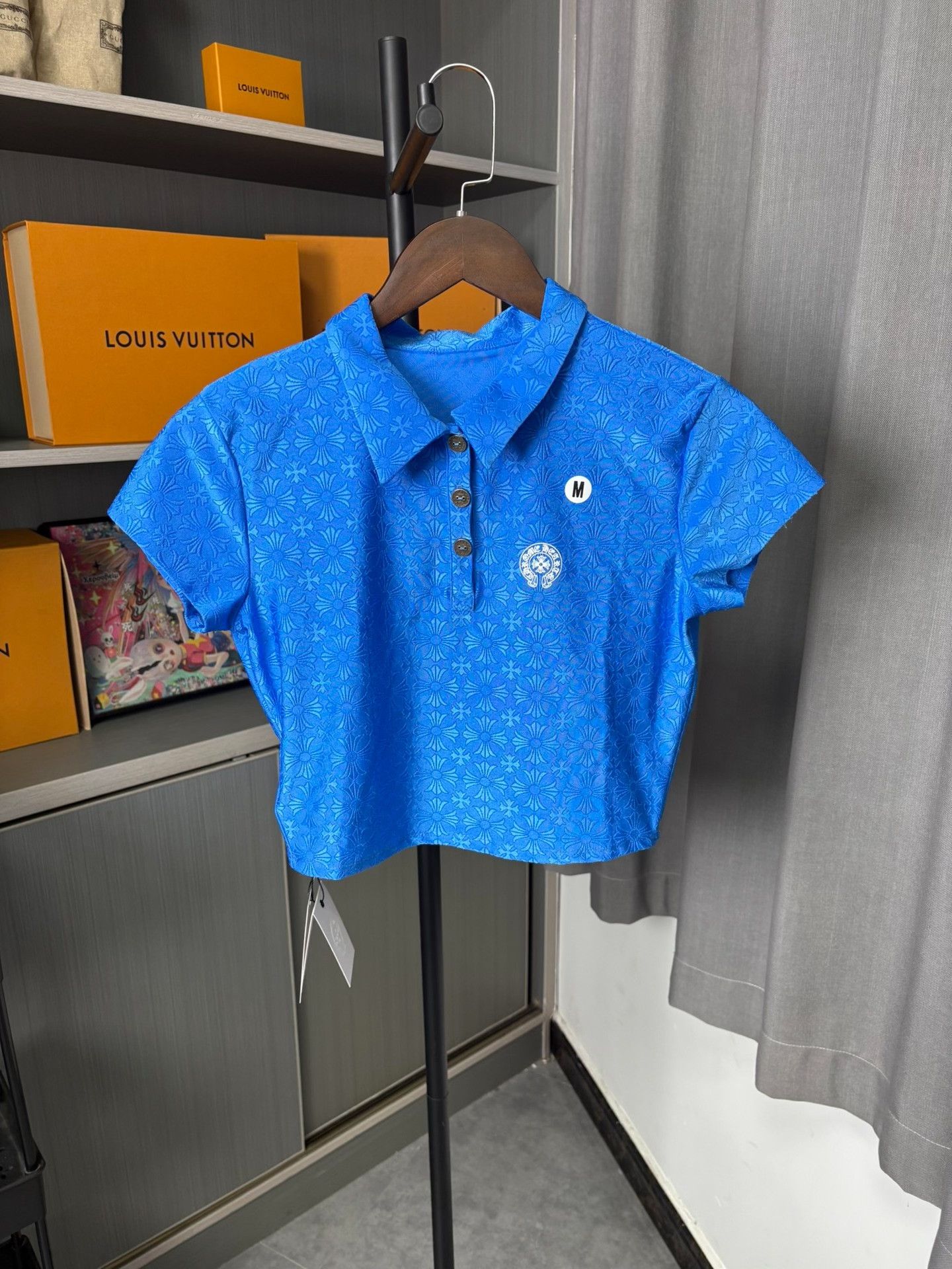 Chrome Hearts Chrome Hearts Cropped Blue T-Shirt M Men Size US M / EU 48-50 / 2 - 1 Thumbnail