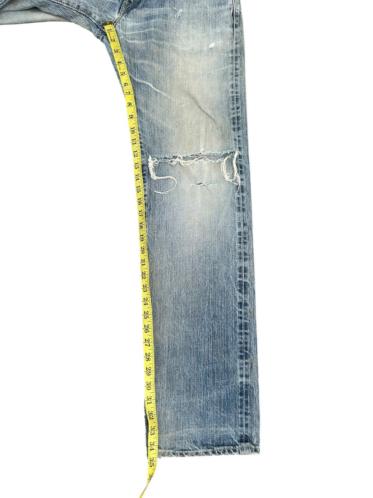 Kapital Thrashed Vintage Edwin 505zx Selvedge Denim Jeans japan Size US 31 - 21 Thumbnail