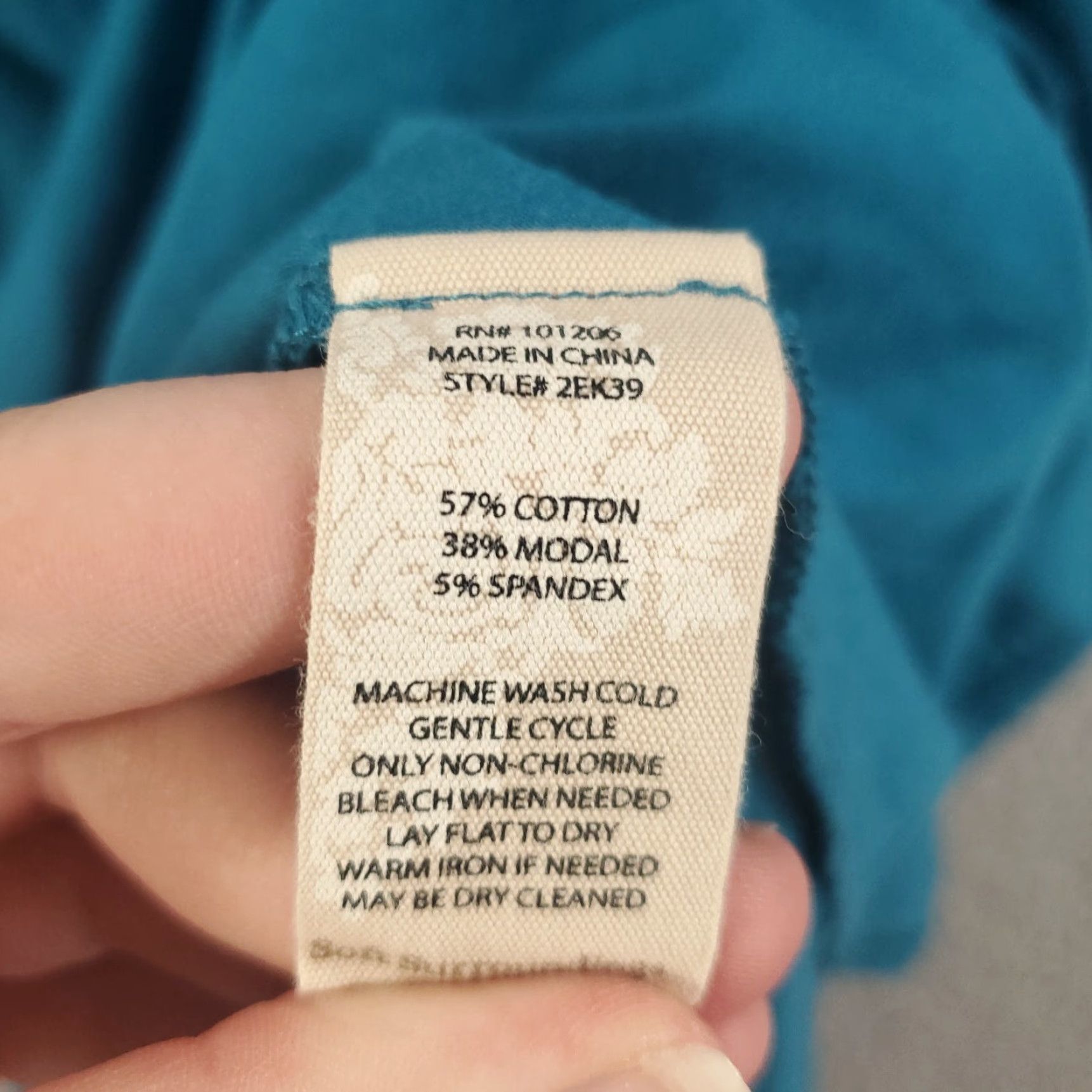 Soft Surroundings Soft Surroundings Dress Womens Small Blue Green Asymmeti Hem V Neck Short Sleeve Dress Size 28" / US 6 / IT 42 - 6 Thumbnail
